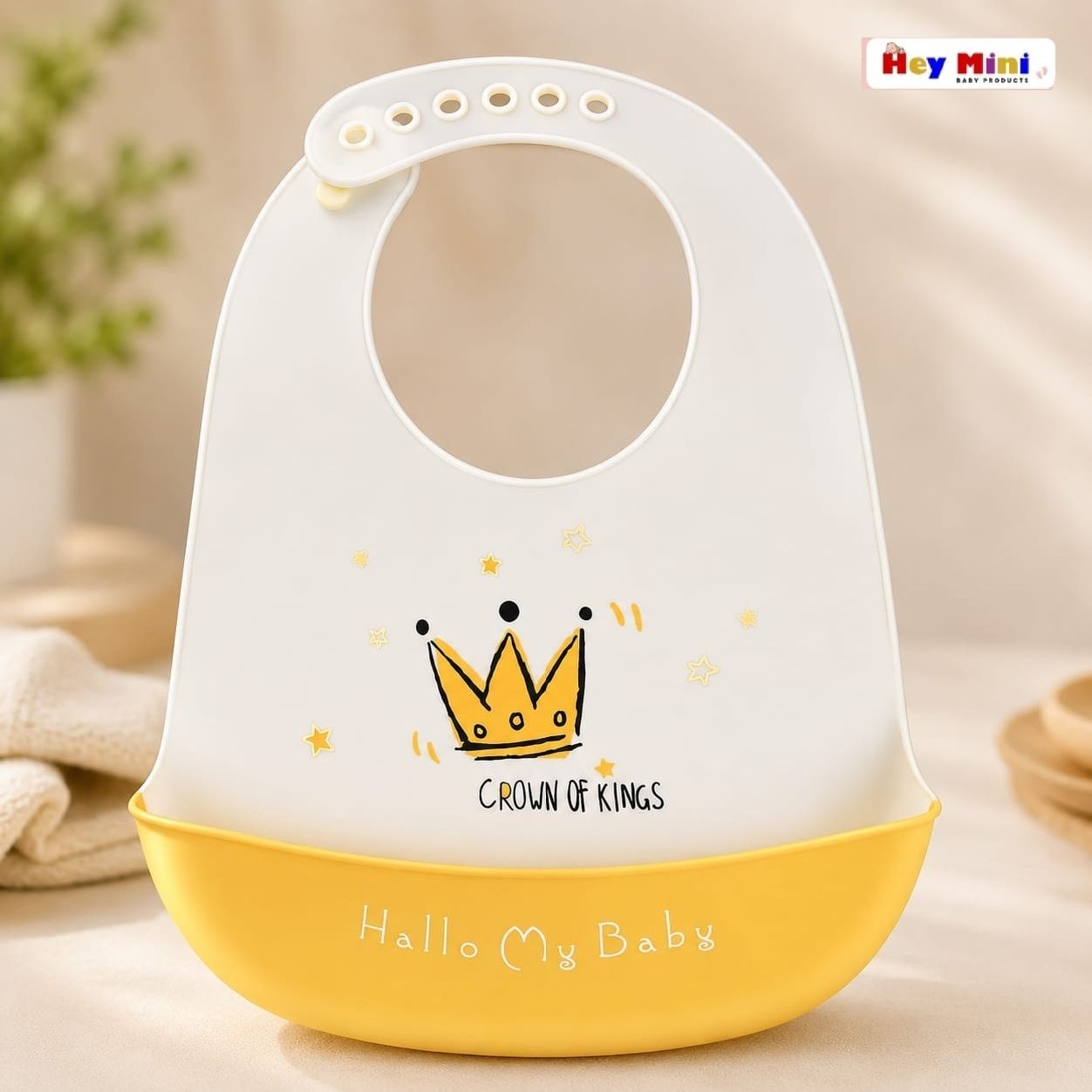 heymini Silicone Feeding Bib for babies and Infants with Adjustable Button fit-picture-29