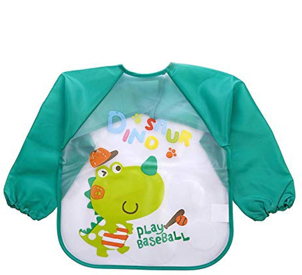 dhochak Full Sleeves Washable Waterproof Bib Apron for Babies & Kids-picture-27