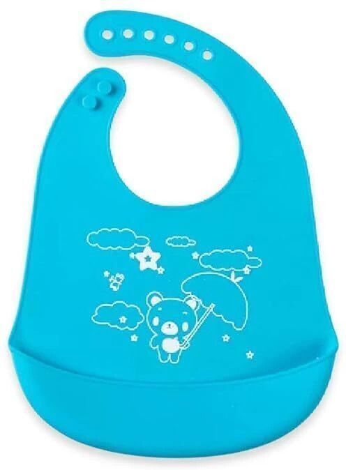 BabyCartoon Printing Waterproof Silicone Bib Rice Pocket-image-27