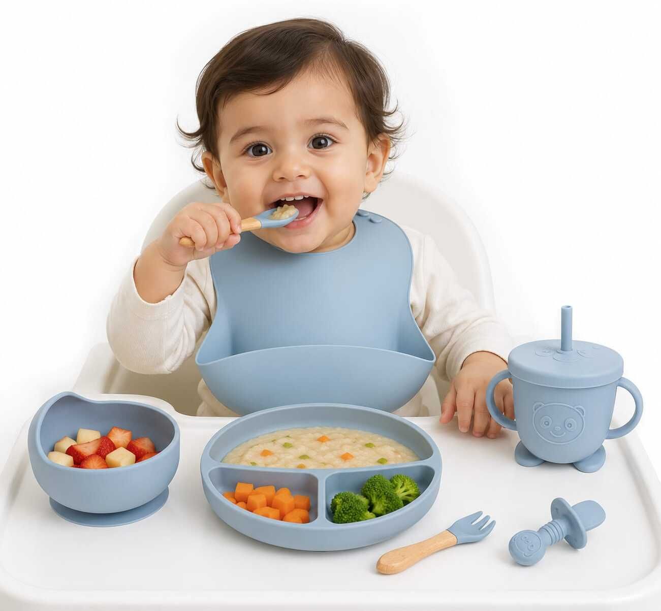 Baby Silicone Feeding Set 6 PCS, Food Grade BPA Free-image-7