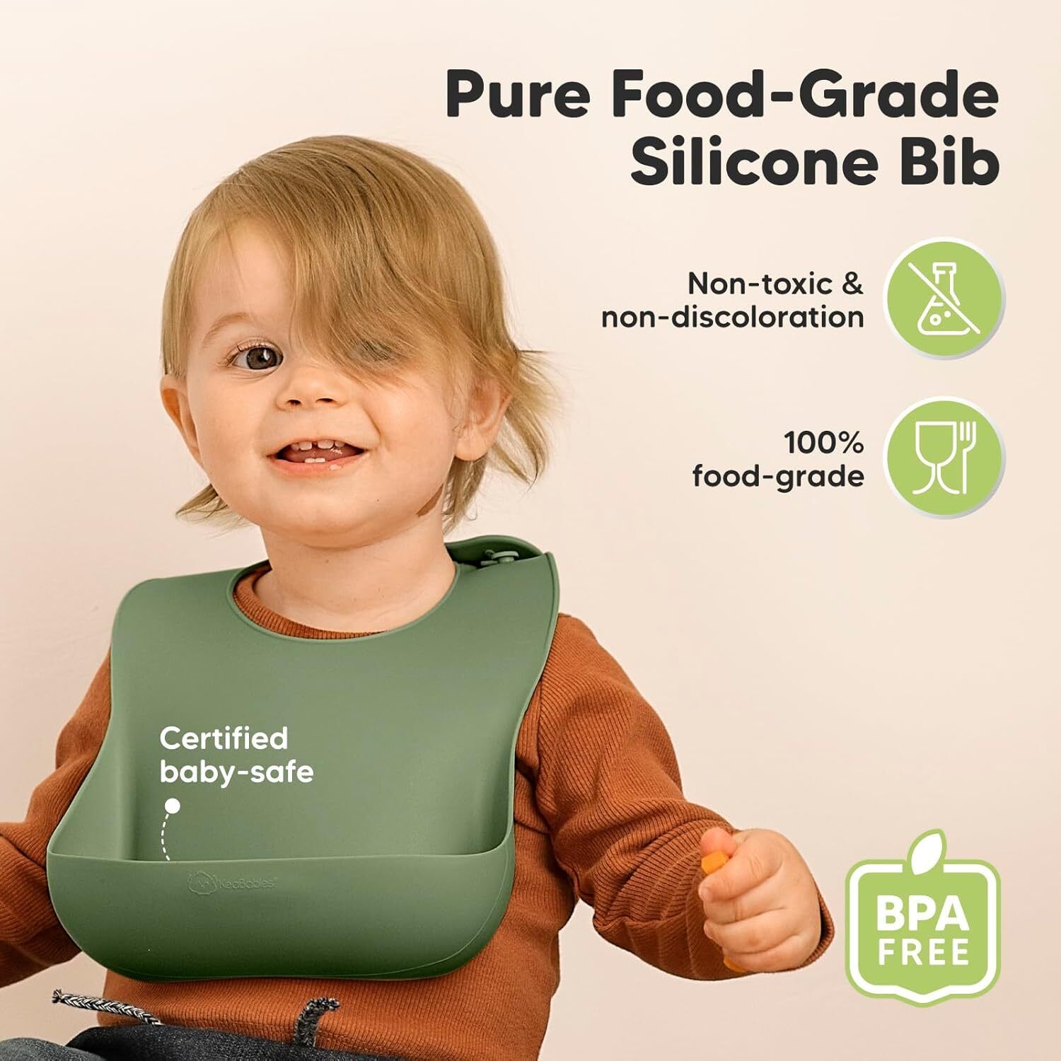 Silicone Bibs For Babies, Silicone Baby Bibs for Eating, Food-Grade-image-15
