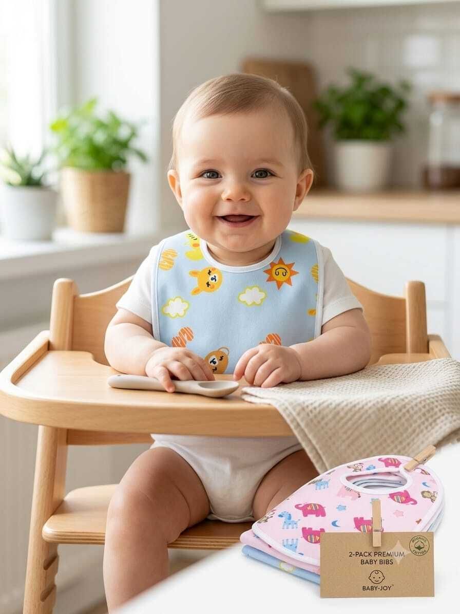 remak Pack Of 2 Pcs Waterproof Baby Bibs (Multicolor)-picture-26