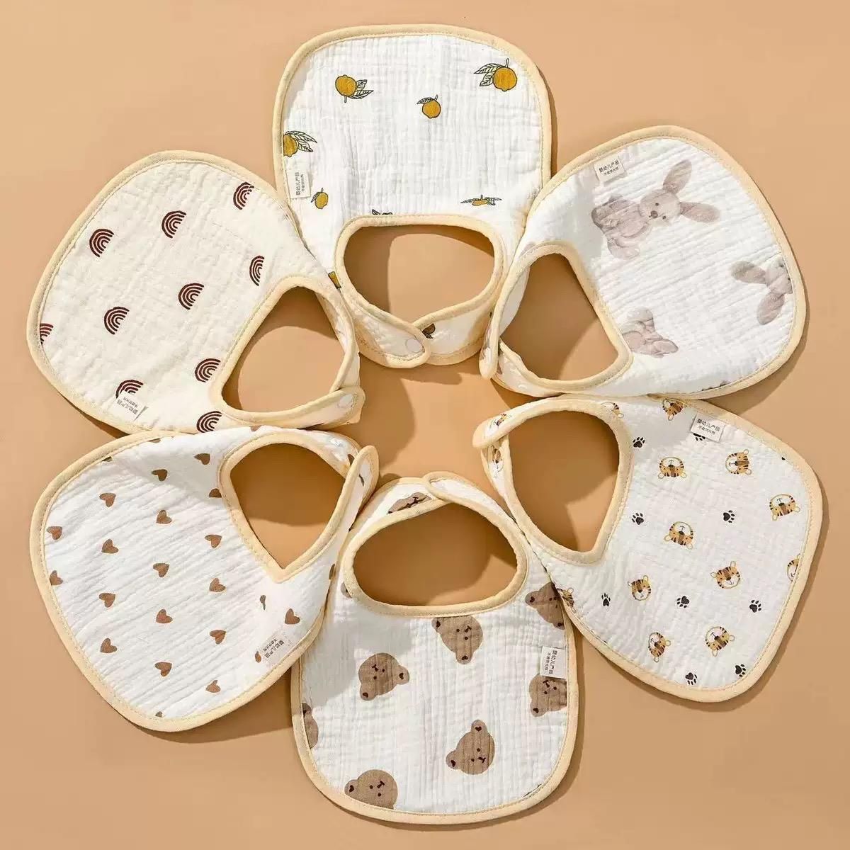 bigbought Baby Feeding Bibs 100% Cotton Soft Drool Bibs for Infants & Toddlers | Pack of 5-picture-45