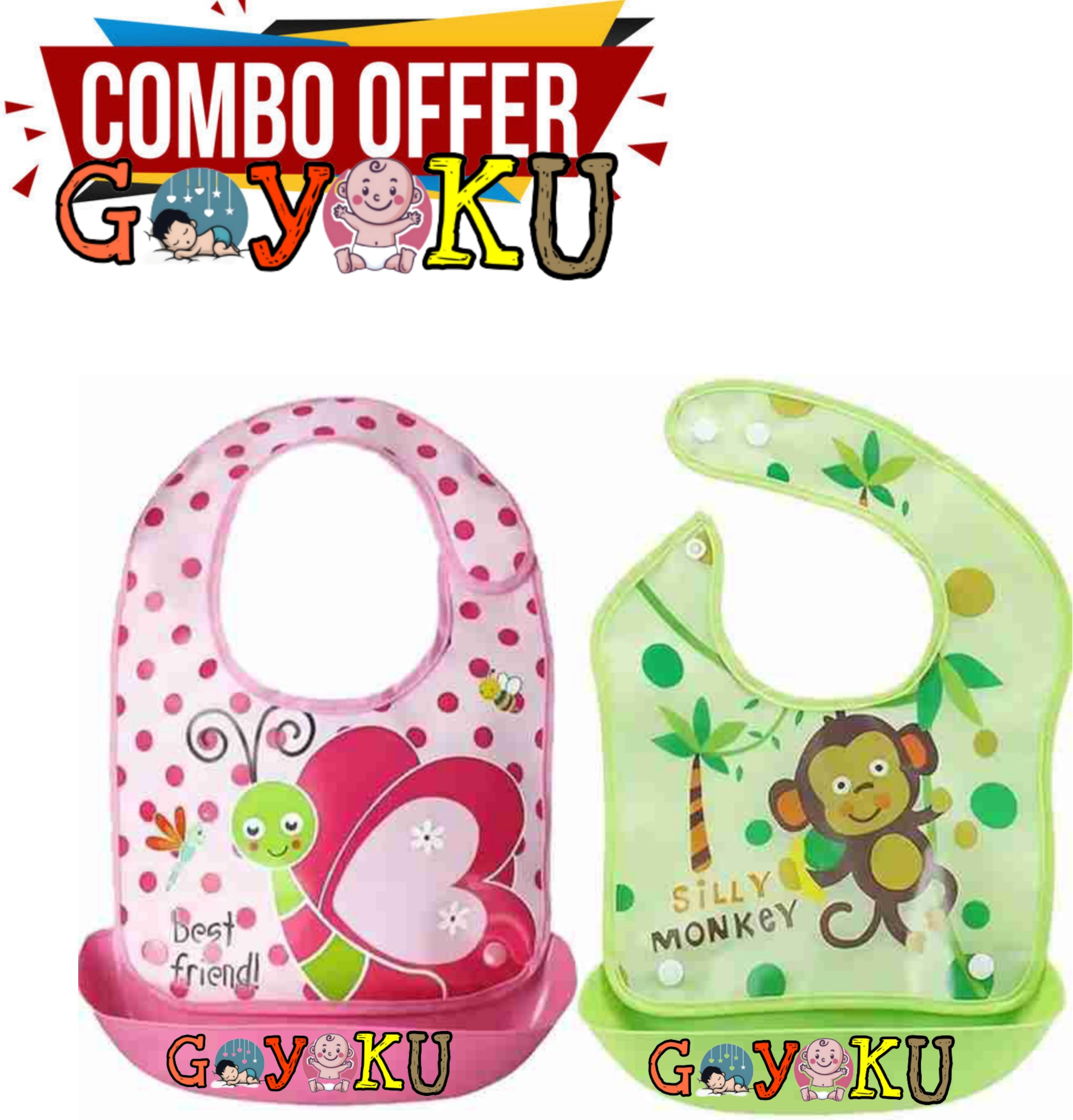 Baby Silicone Tray Bib With Detachable Food Catcher-image-21
