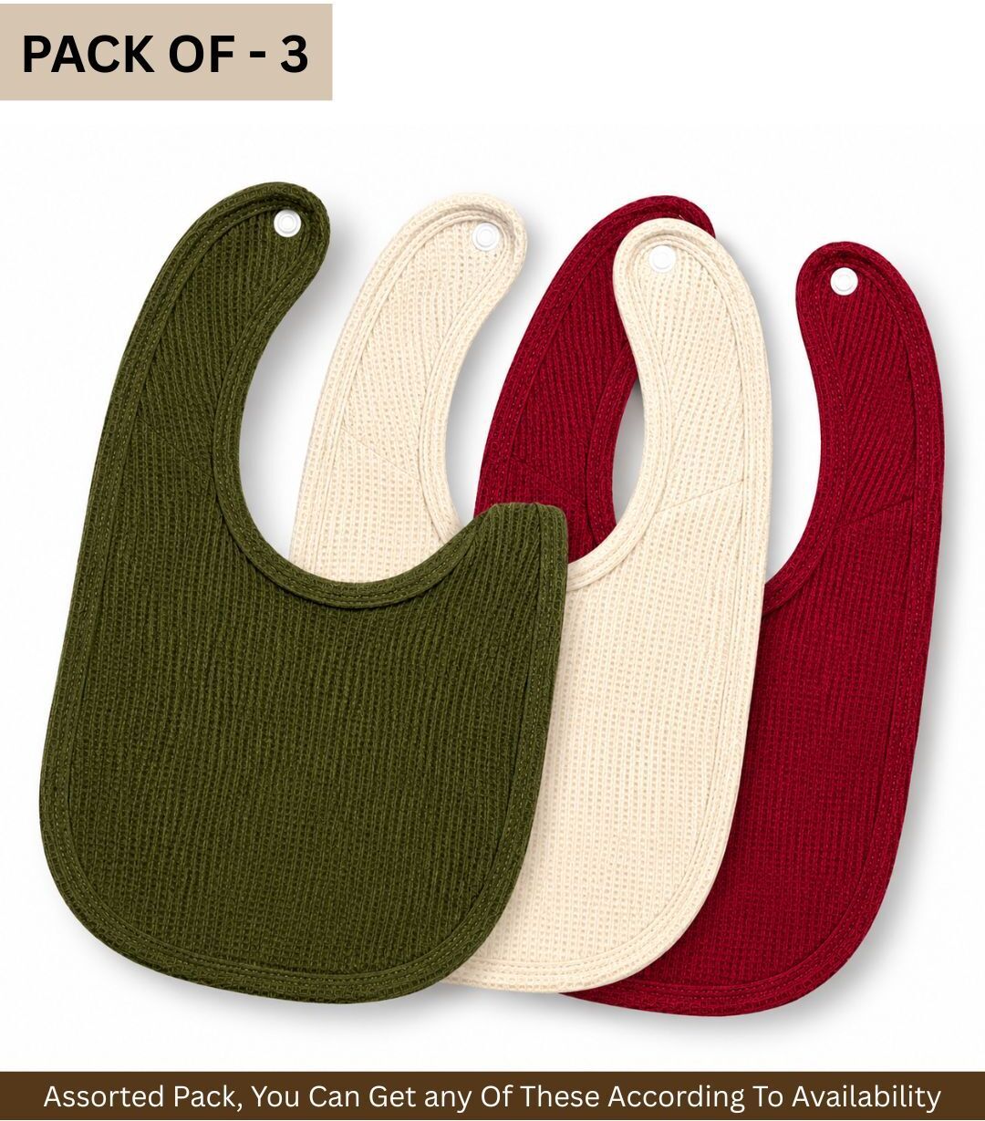 rigo Cotton Baby Feeding Bibs - Multicolor - Pack of 3(0-24 Month)-picture-11
