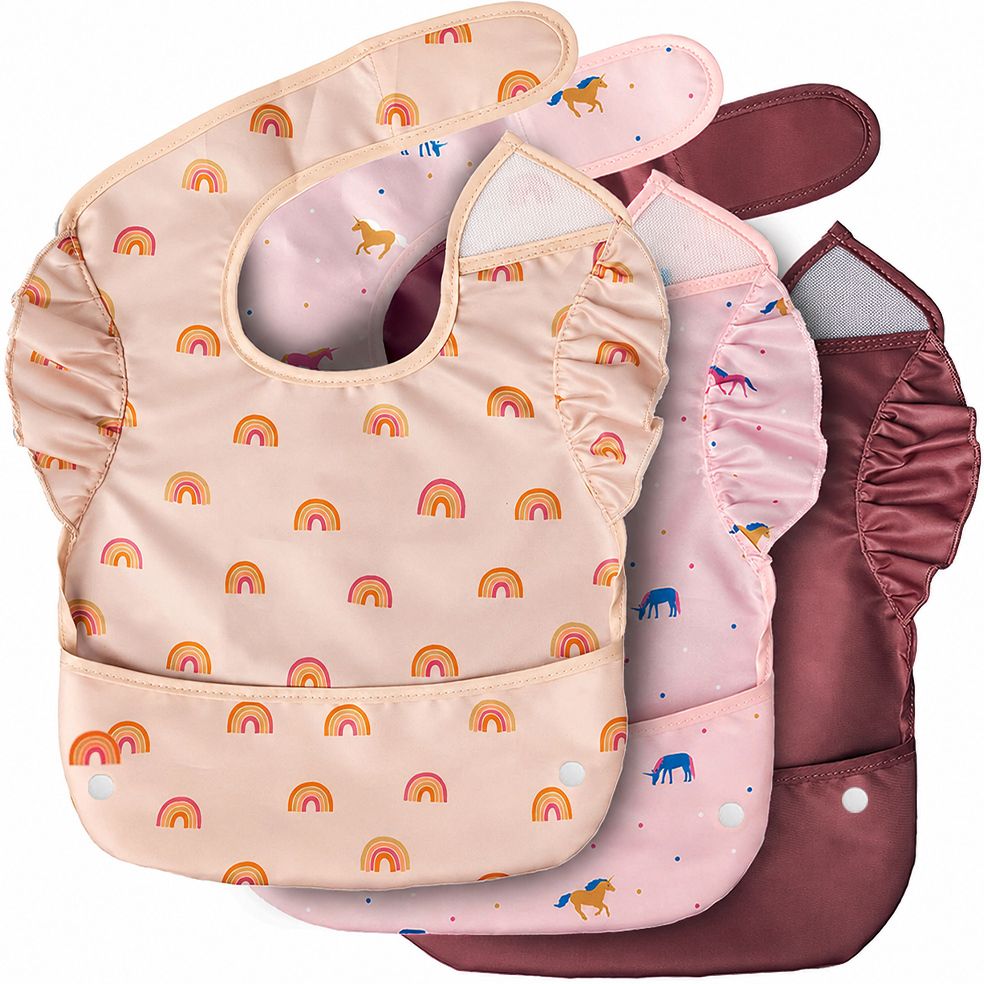 gustave Waterproof Baby Feeding Bibs with Catch Pocket for Toddlers Pack of Three-picture-14