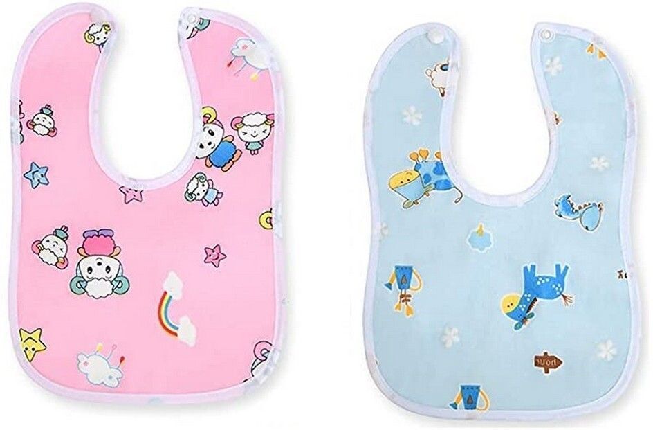 empoison Pack fof 2 Cotton Baby Bibs with Wide Snap, Adjustable Neck Strap-picture-21