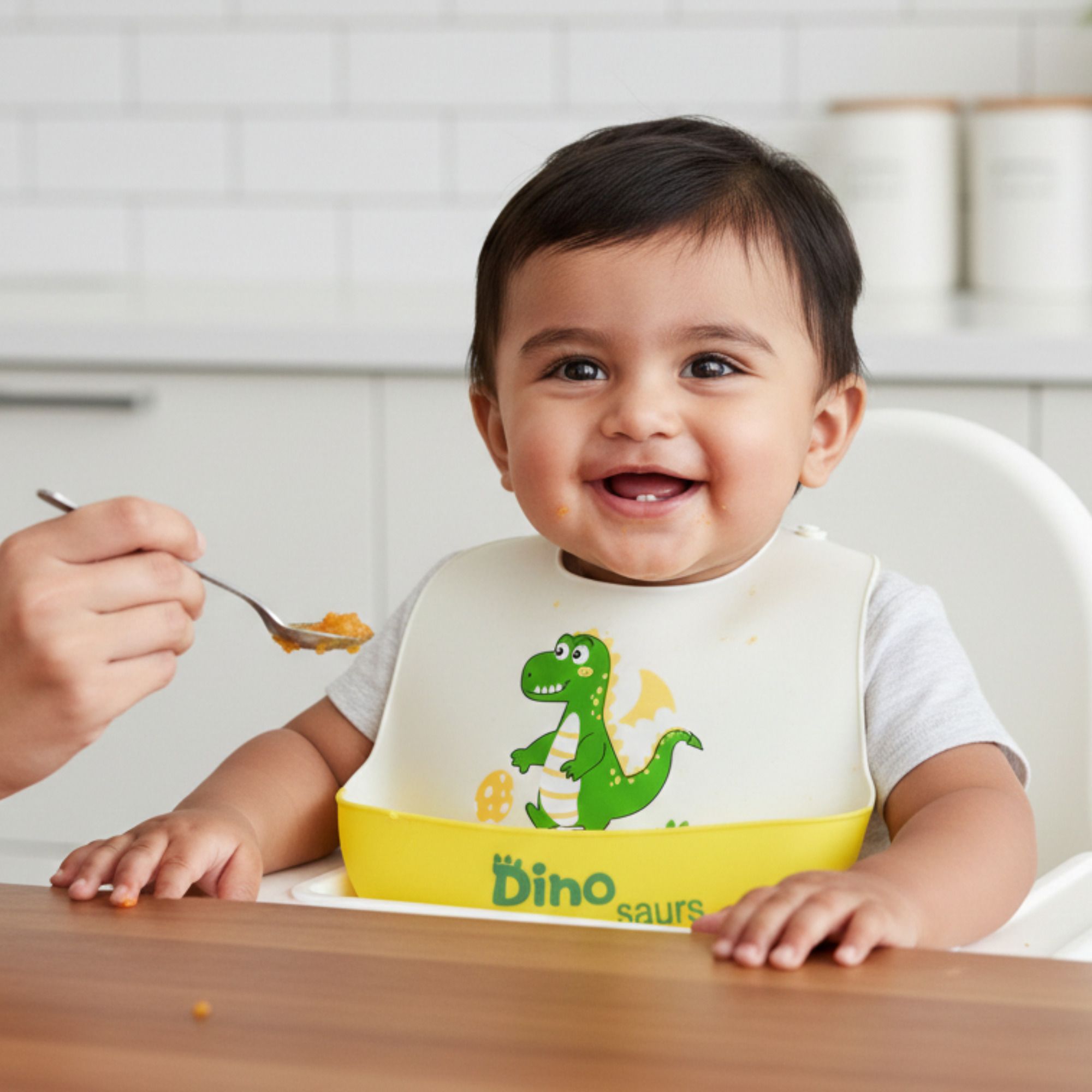 Mess-Free Mealtime Waterproof Silicone Bib with Extra-Deep Food Catcher-image-10