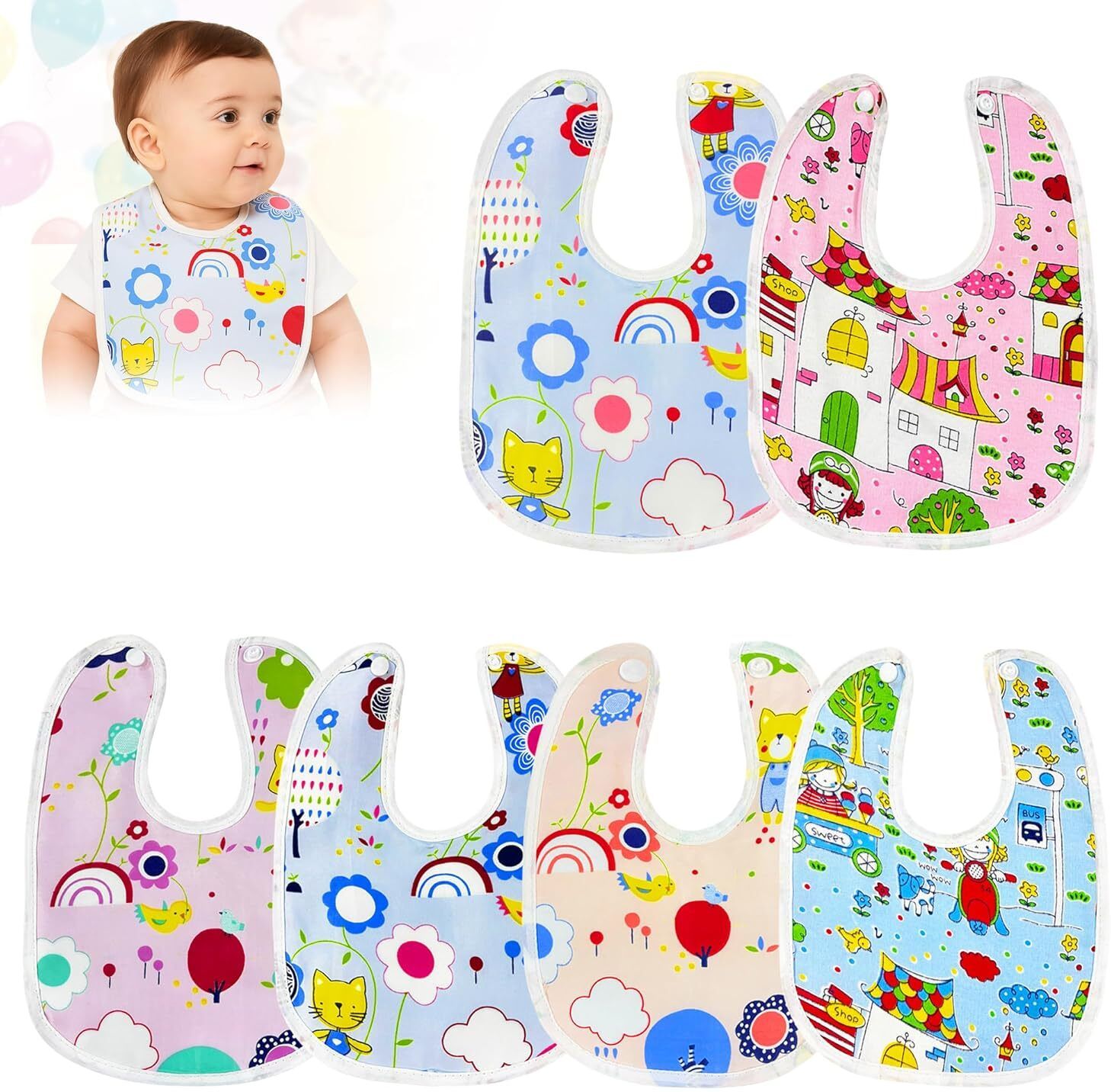 desnuda New Born Water Resistant-Premium Super Soft Cotton Daily Use bibs-picture-12