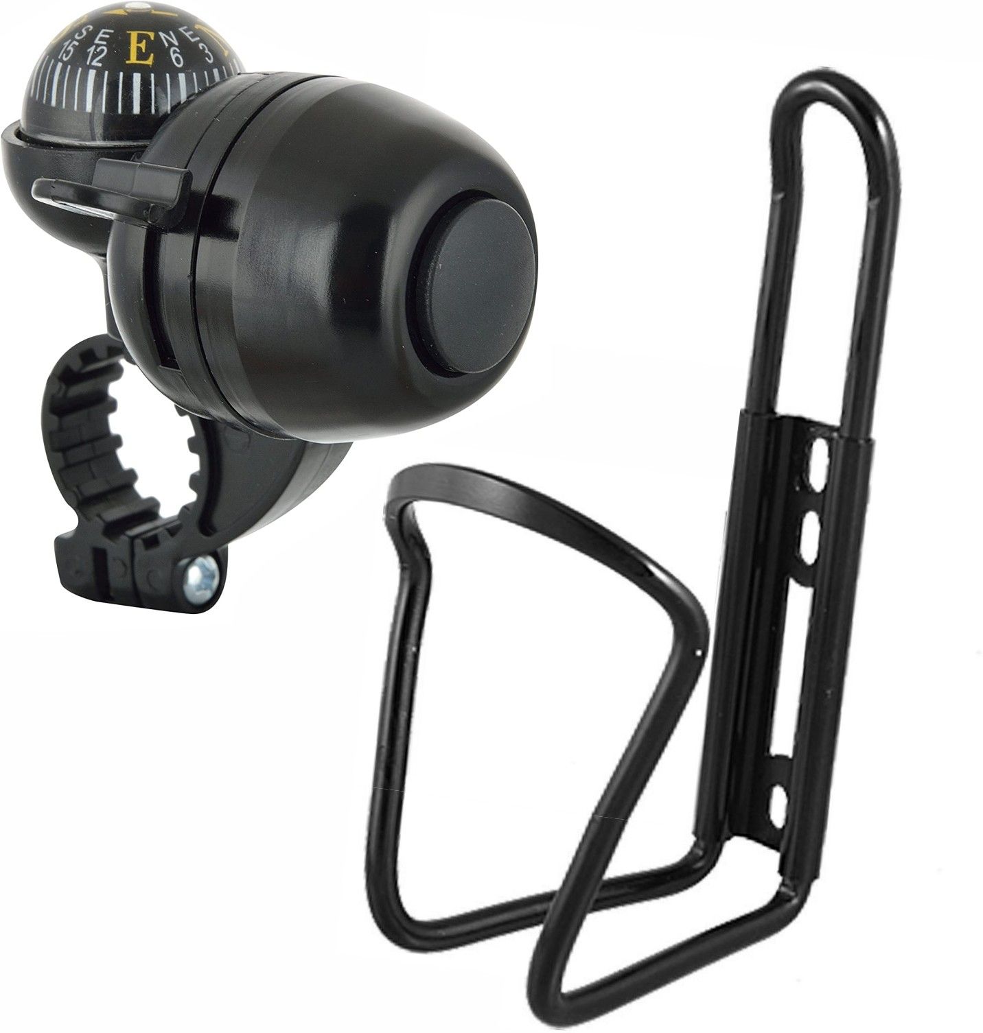 dstechbar Cycle Compass Bell With Water Bottle Holder Bike Navigation Direction (Black) Bicycle Bottle Holder-picture-14
