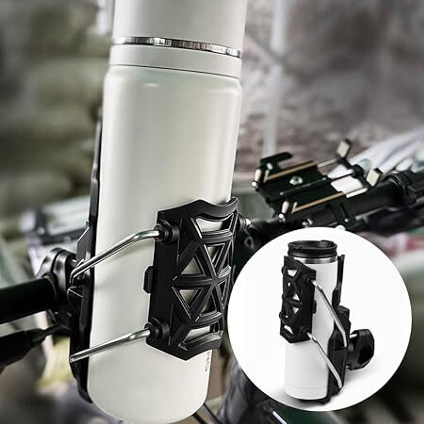 Bike & Motorcycle Bottle Holder, Adjustable Handlebar Water Bottle Cage Bicycle Bicycle Bottle Holder-image-17