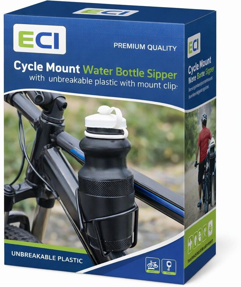 eci 2026 model Cycle mount water sipper with unbreakable plastic with mount clip Bicycle Bottle Holder-picture-4