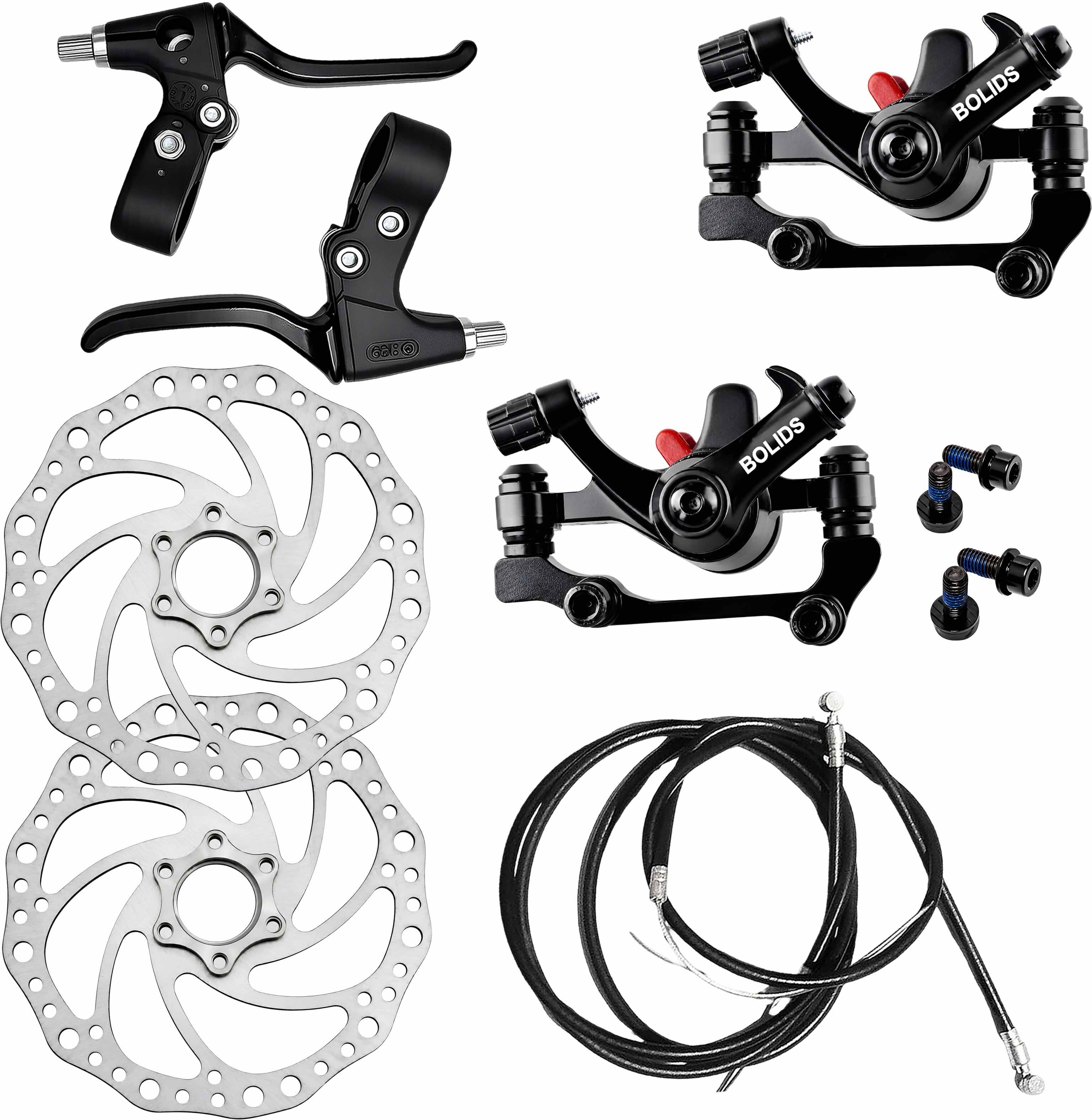 razaiq Universal Front Rear Disc Brake Kit, 160mm Plates & Lever Cable Set Bicycle Brake Disk-picture-21