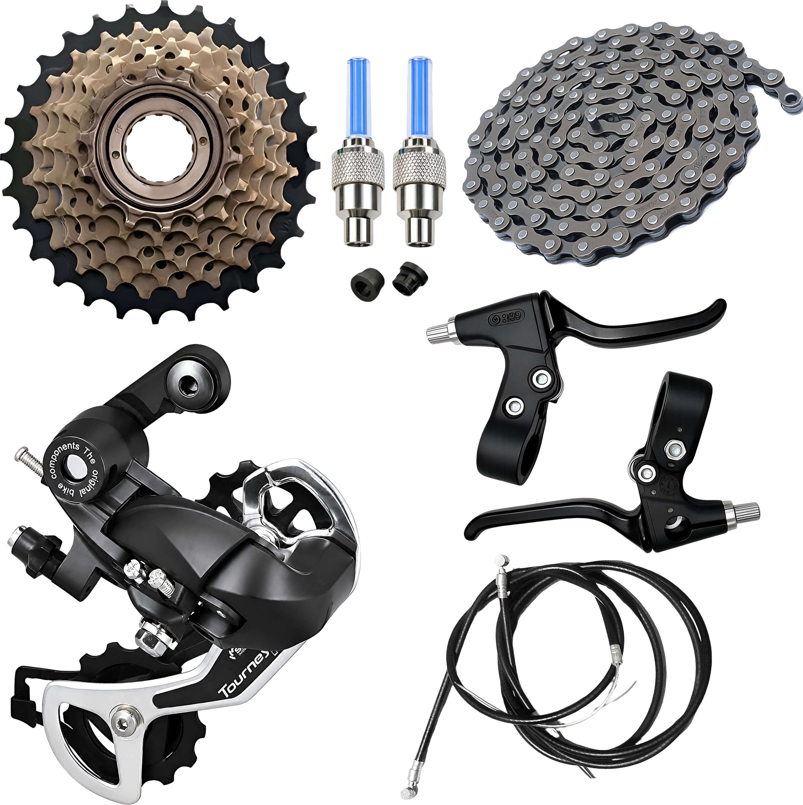 razaiq Bicycle Chain Freewheel Rear Derailleur LED Valve Cap Complete Repair Kit Bicycle Brake Disk-picture-40