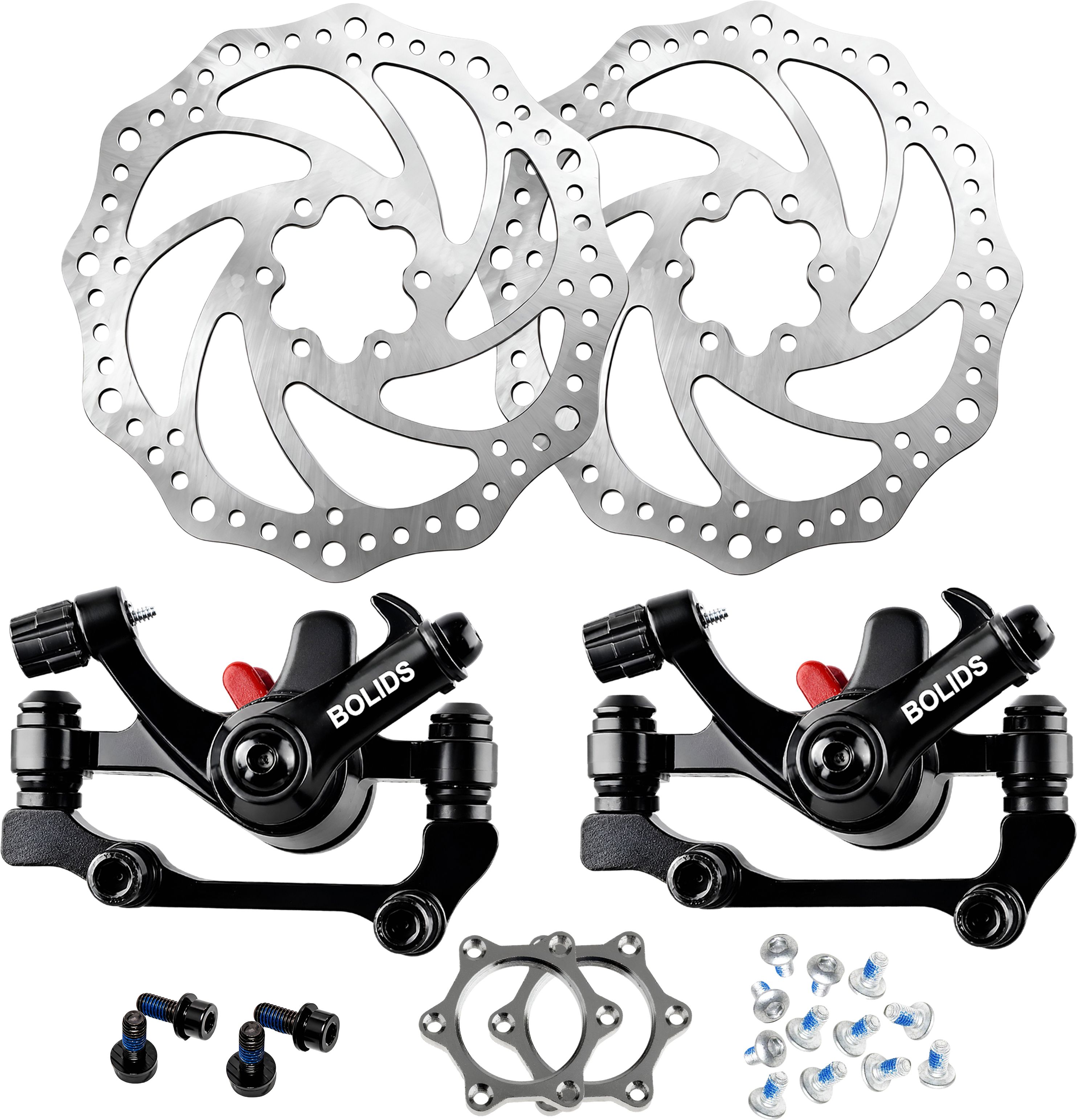 razaiq Dual Bicycle Disc Brake Kit, 160mm Rotors, Calipers & Hub Nut Set Bicycle Brake Disk-picture-31
