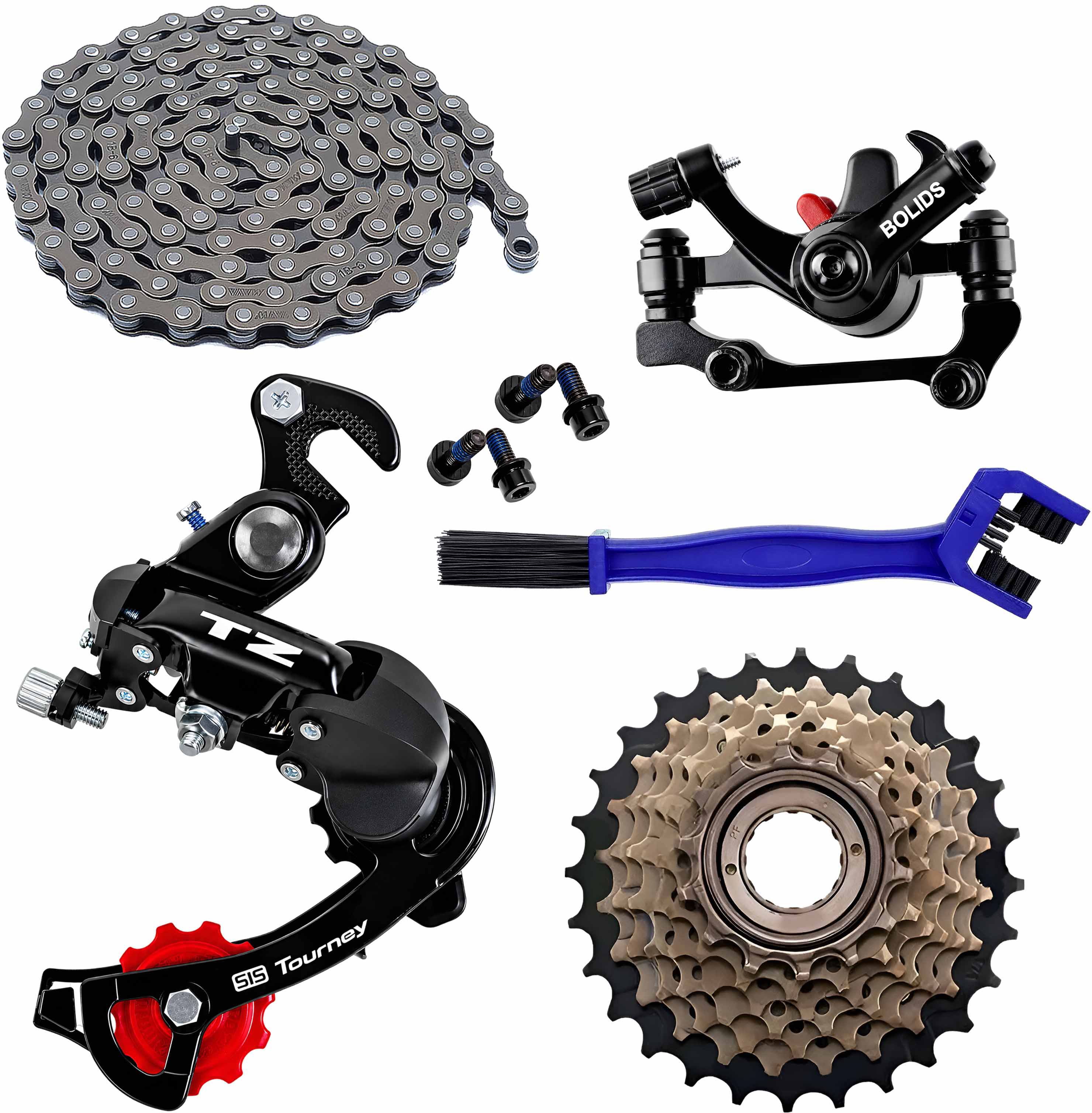 razaiq TZ Tourney Rear Gear Changer Disc Brake Chain Freewheel Cycle Repair Kit Bicycle Brake Disk-picture-32