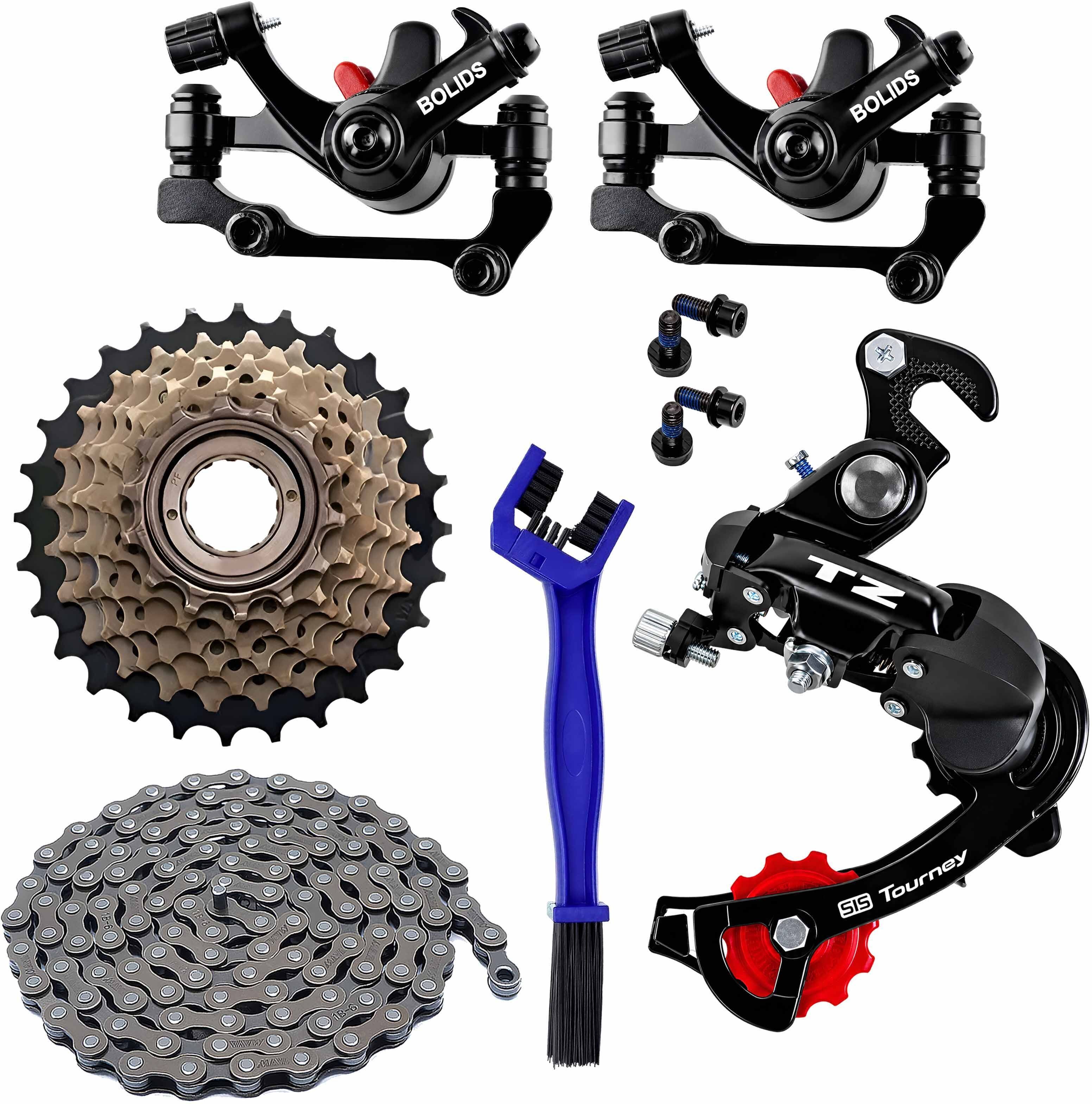 razaiq TZ Tourney Rear Derailleur Disc Brake Chain Freewheel Cycle Gear Kit Set Bicycle Brake Disk-picture-23