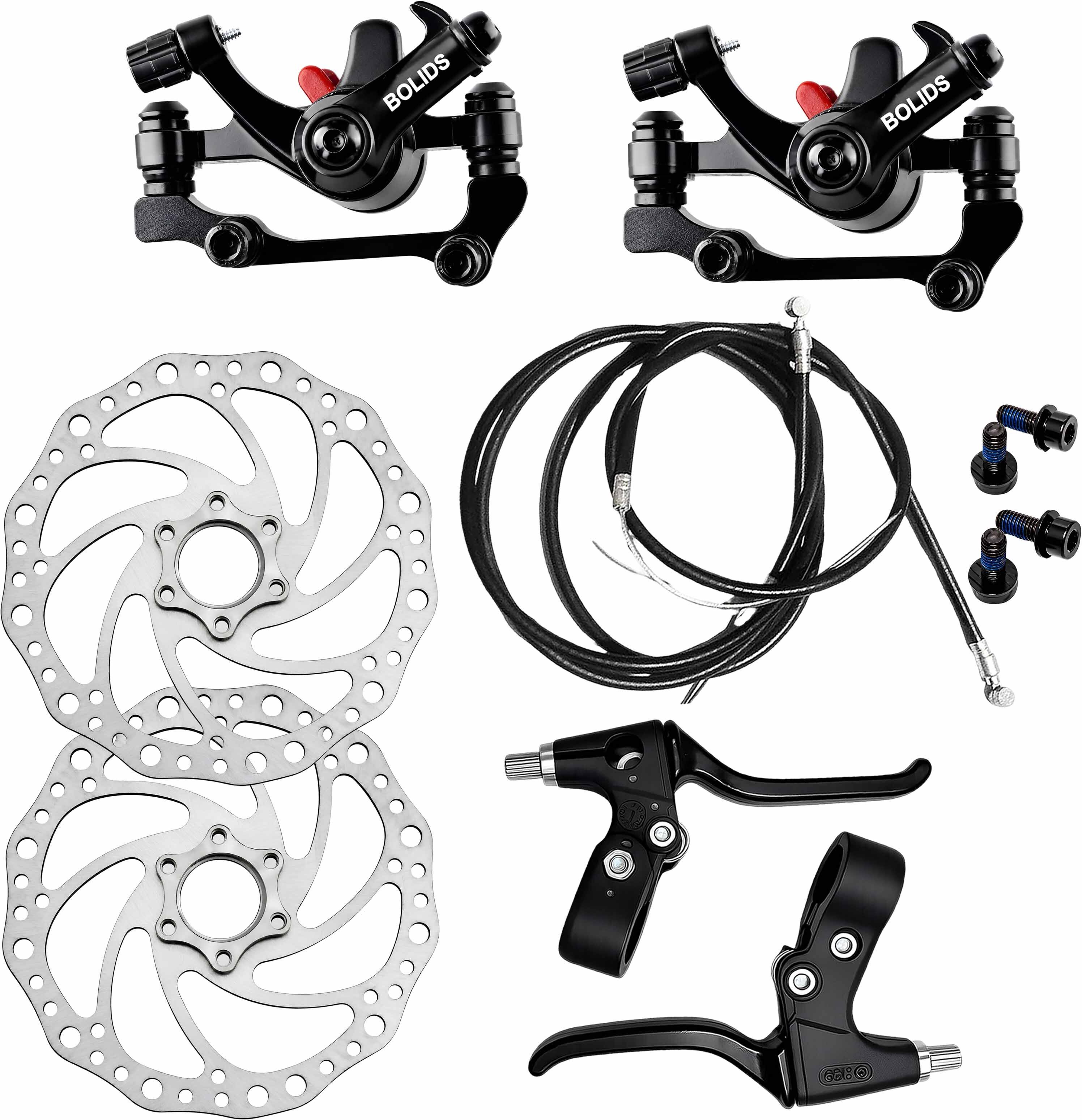 razaiq Bicycle Front Rear Disc Brake Set with 160mm Plates & Cable Wire Kit Bicycle Brake Disk-picture-17