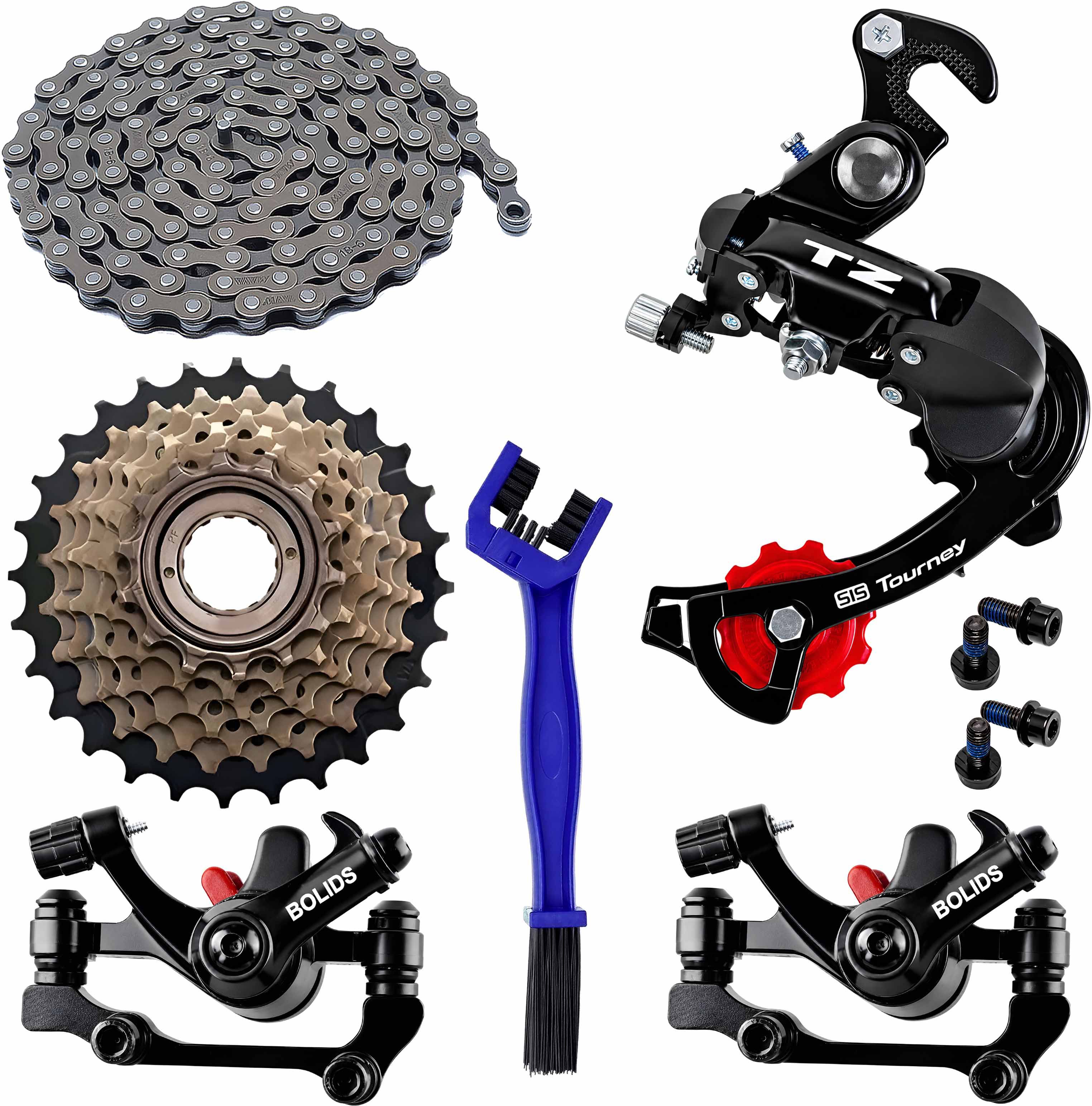 razaiq Bicycle Rear Derailleur Disc Brake Chain Freewheel Cleaner Brush Kit Set Bicycle Brake Disk-picture-35