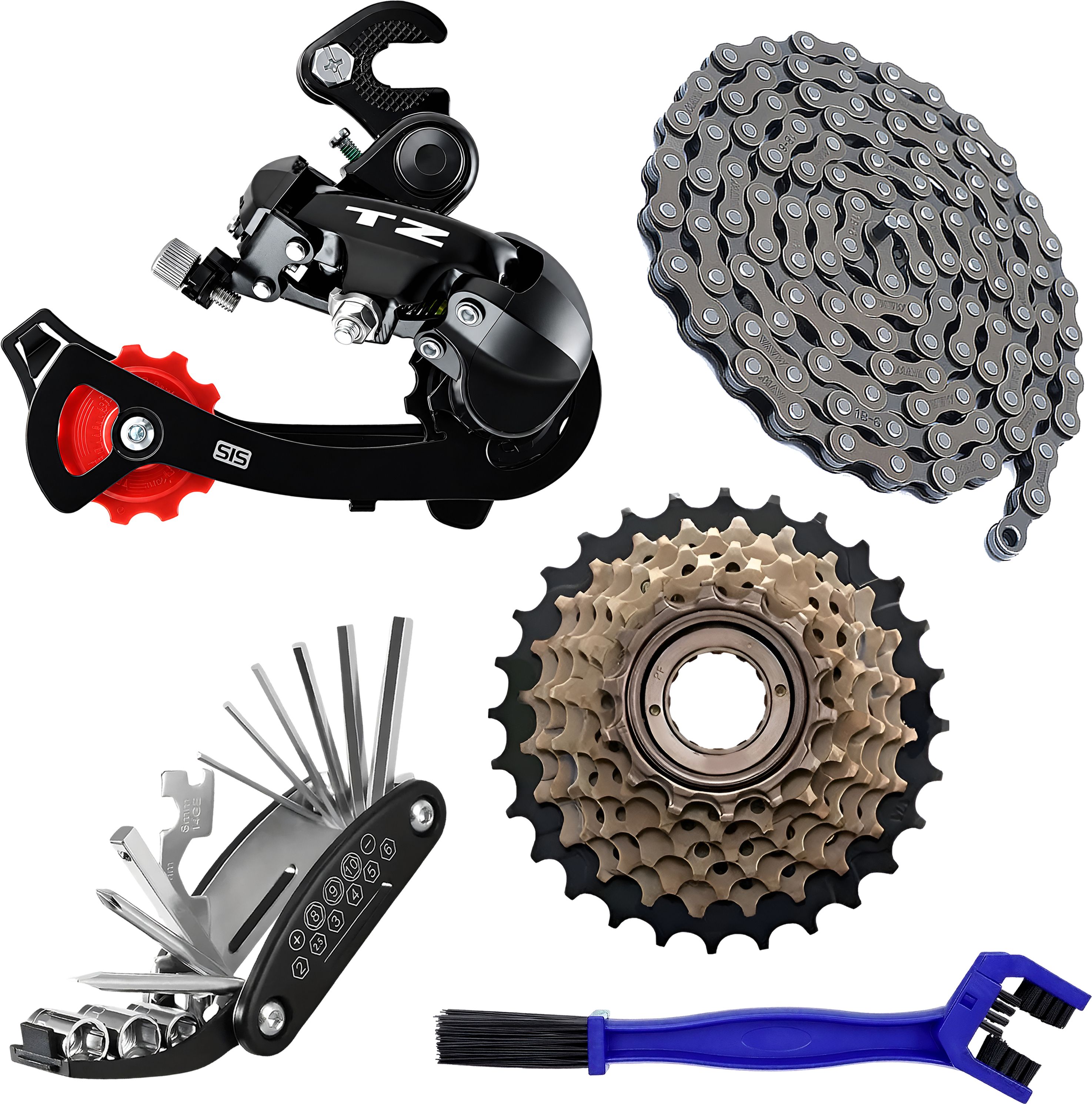 razaiq TZ Tourney Rear Gear Changer Chain Tool Freewheel Cleaner Brush Cycle Kit Bicycle Brake Disk-picture-11