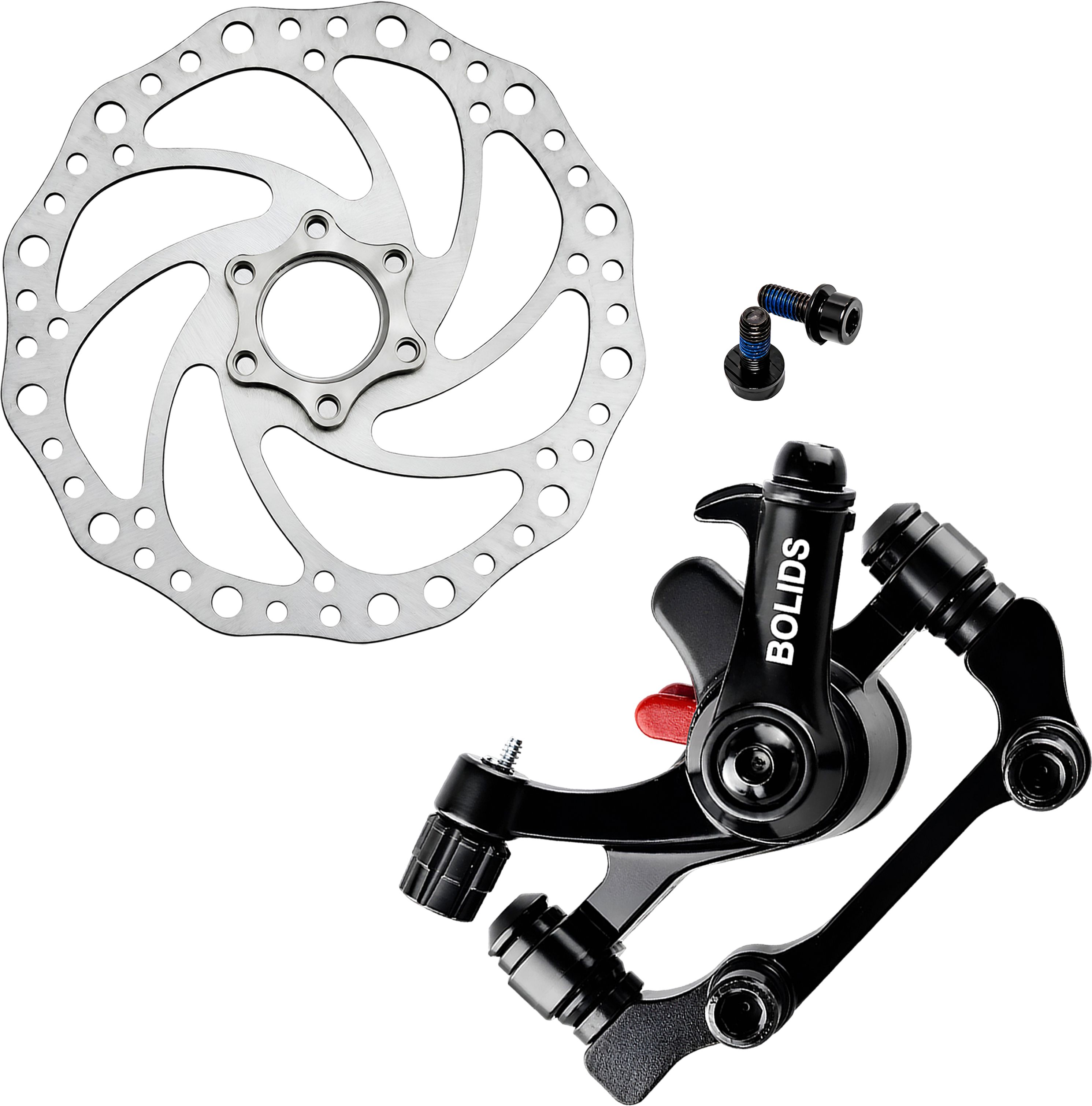 Cycle Front Rear Disc Brake Kit with 160mm Rotor Plates Black Calipers Bicycle Brake Disk-image-20