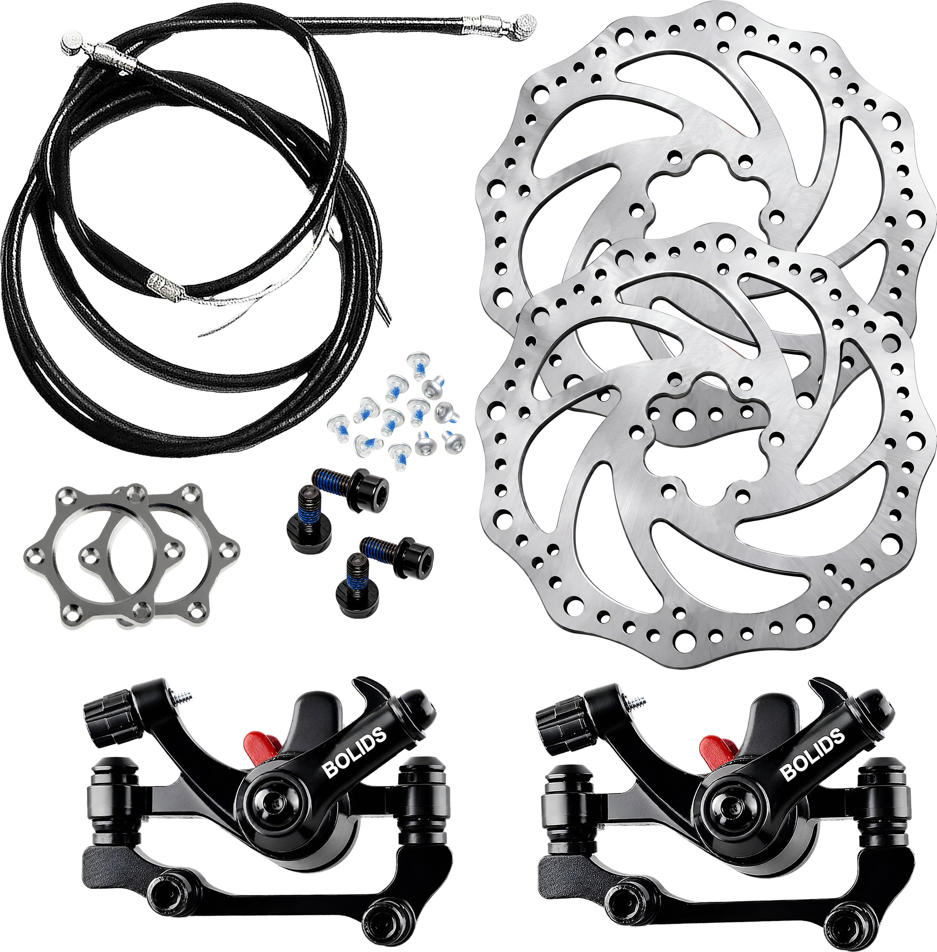 razaiq 2PC Bicycle Disc Brake Replacement Kit with Cable Wire & Hub Nut Set Bicycle Brake Disk-picture-29