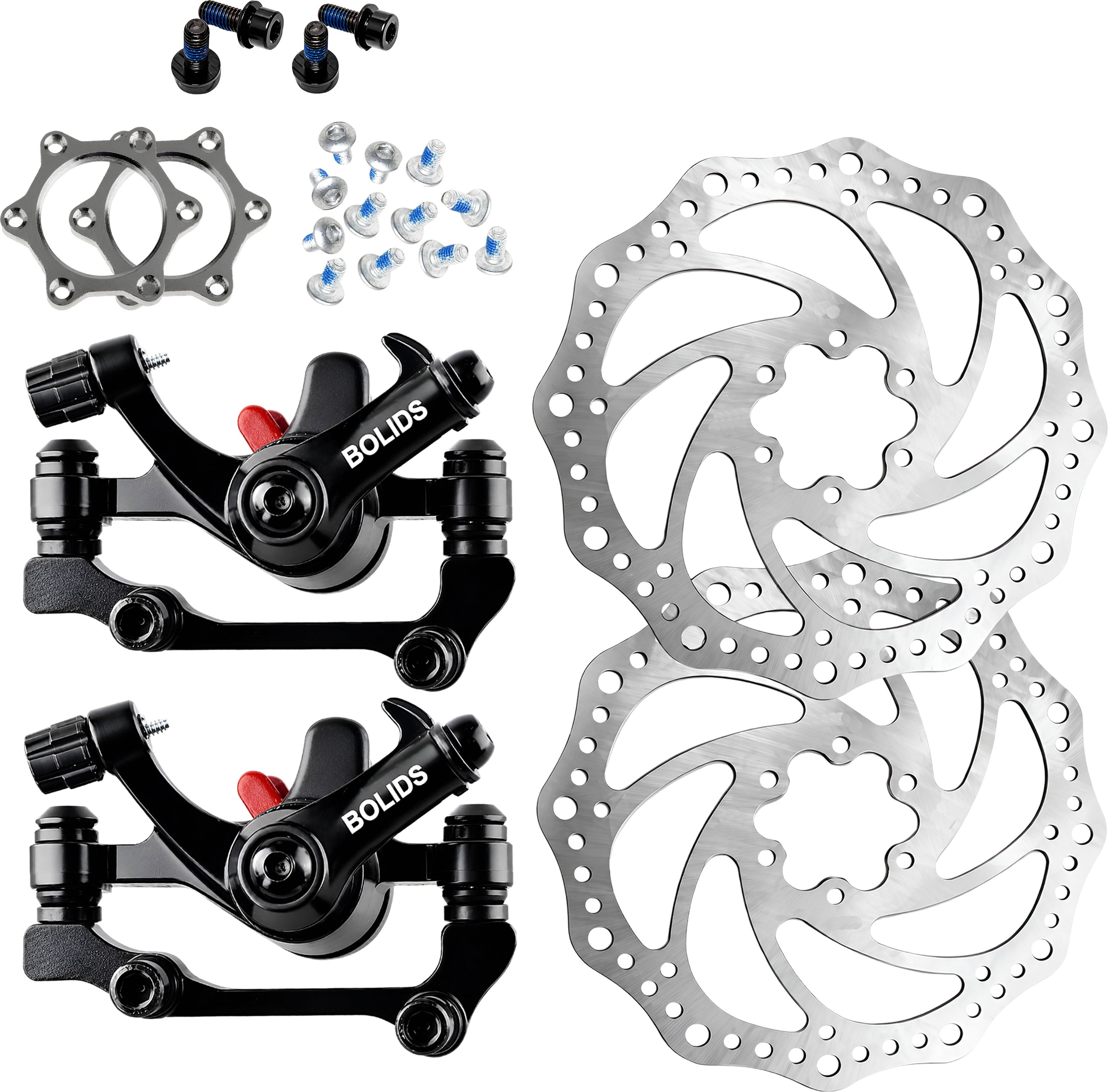 razaiq 2 Pack Bicycle Disc Brake System with Calipers, Rotors & Hub Nut Kit Bicycle Brake Disk-picture-48