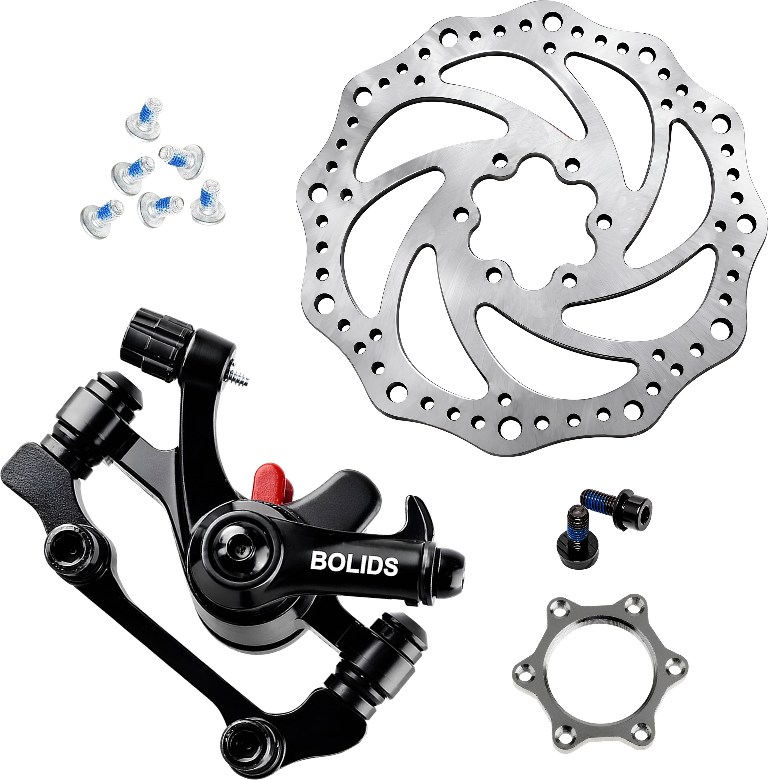 160mm Stainless Disc Rotor, Brake Caliper & Hub Nut Kit for Bicycle Cycle Bicycle Brake Disk-image-3