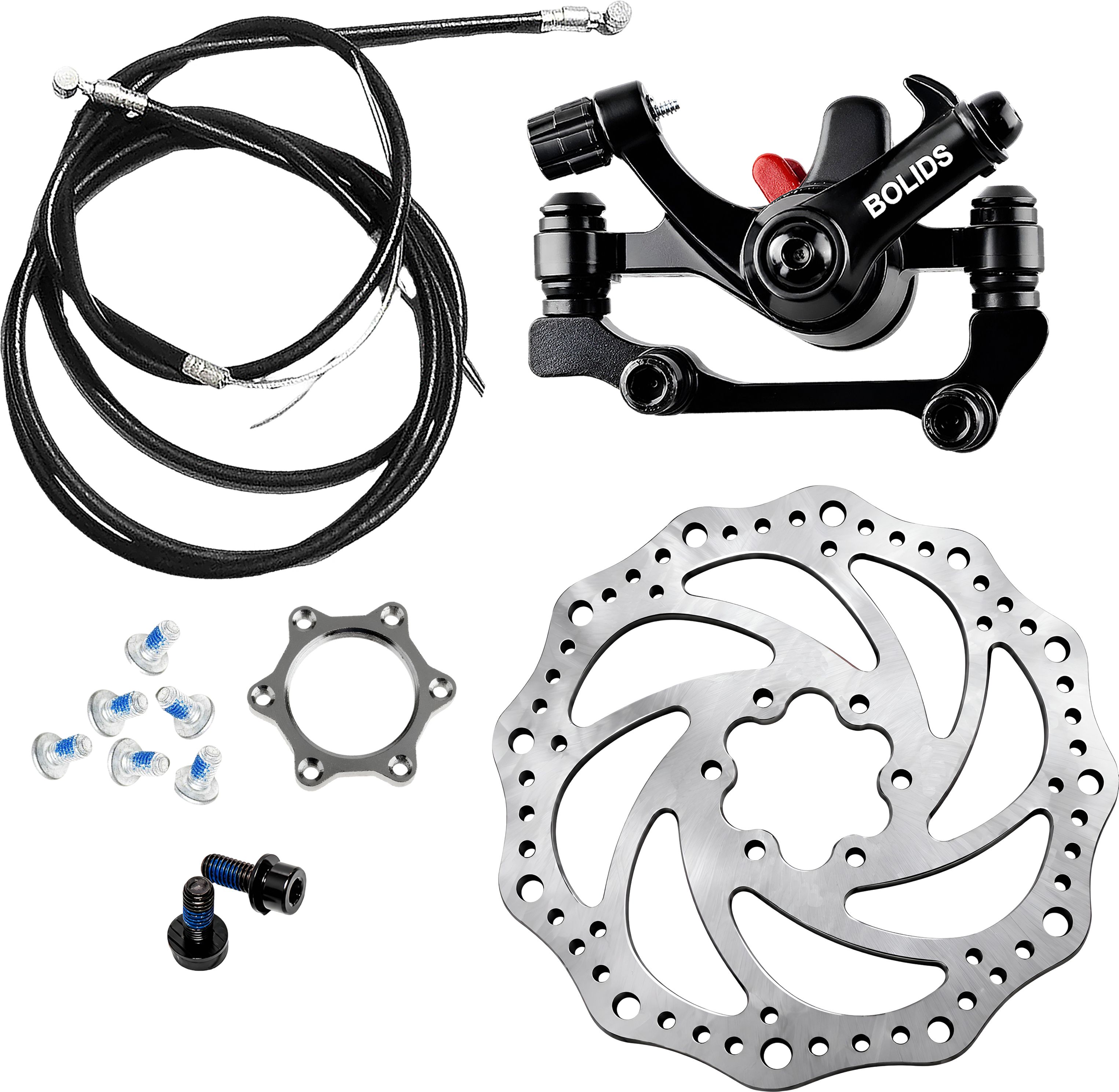 razaiq Mechanical Cycle Disc Brake Kit with Rotor, Cable Set & Threaded Hub Nut Bicycle Brake Disk-picture-19