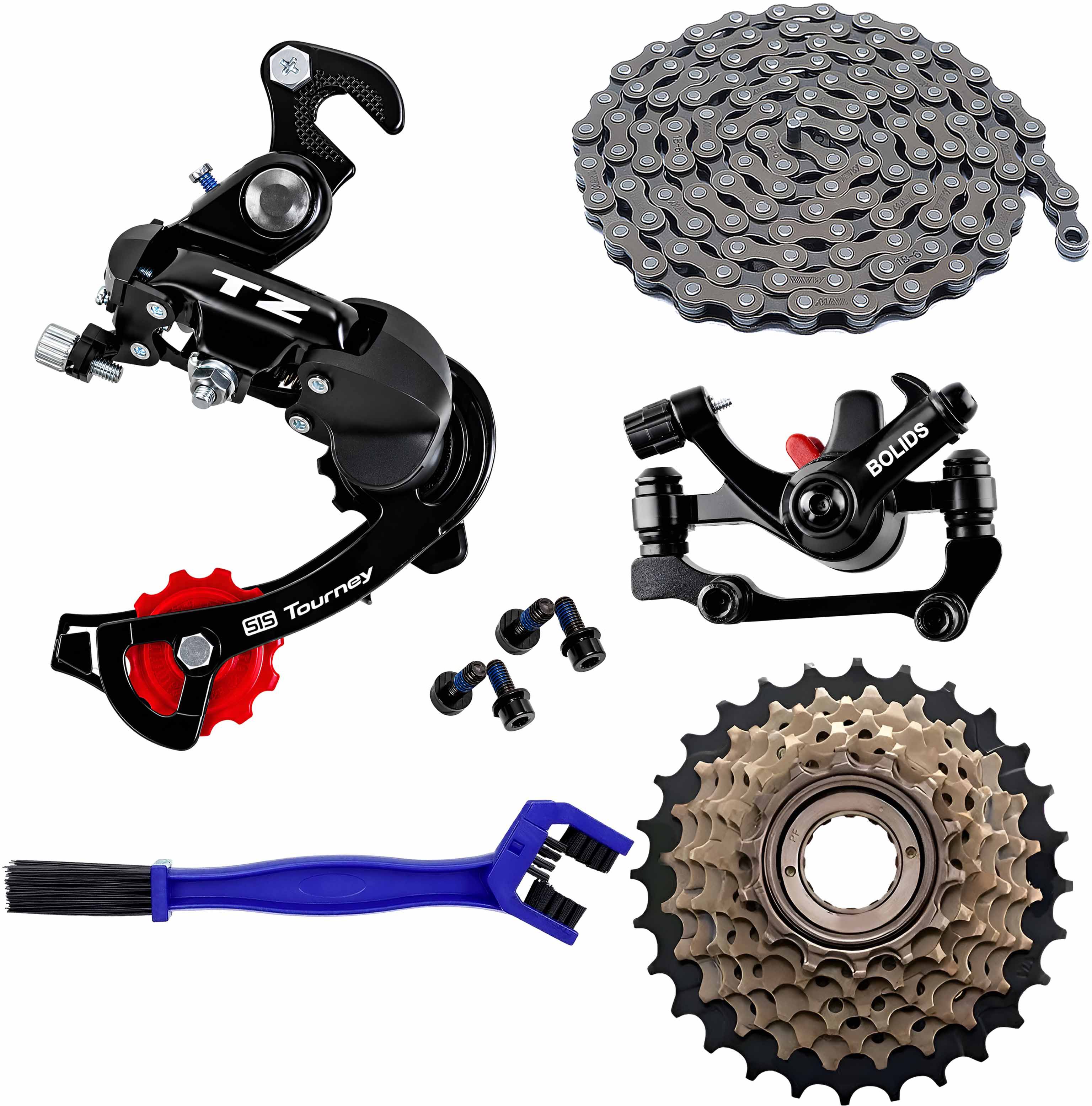 razaiq TZ Tourney 6/7 Speed Bicycle Gear Kit Disc Brake Chain Freewheel Combo Bicycle Brake Disk-picture-25