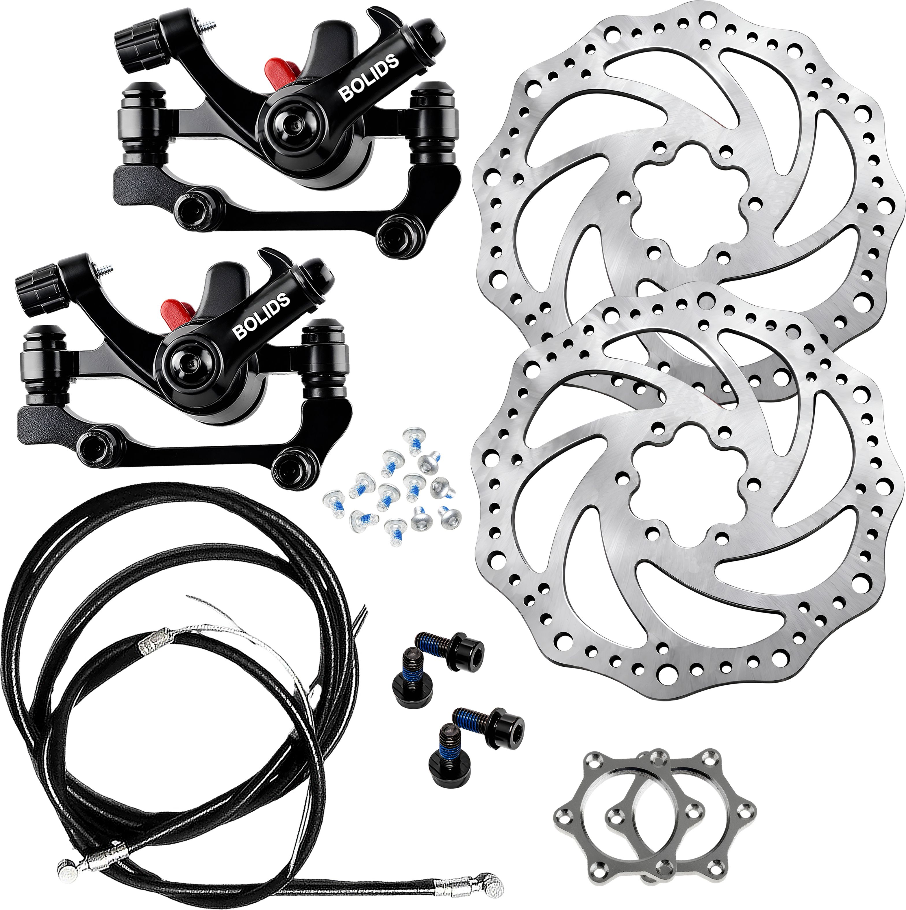 razaiq Cycle Brake Upgrade Kit, 2 Rotors, Cable Wire & Threaded Hub Nut Set Bicycle Brake Disk-picture-19