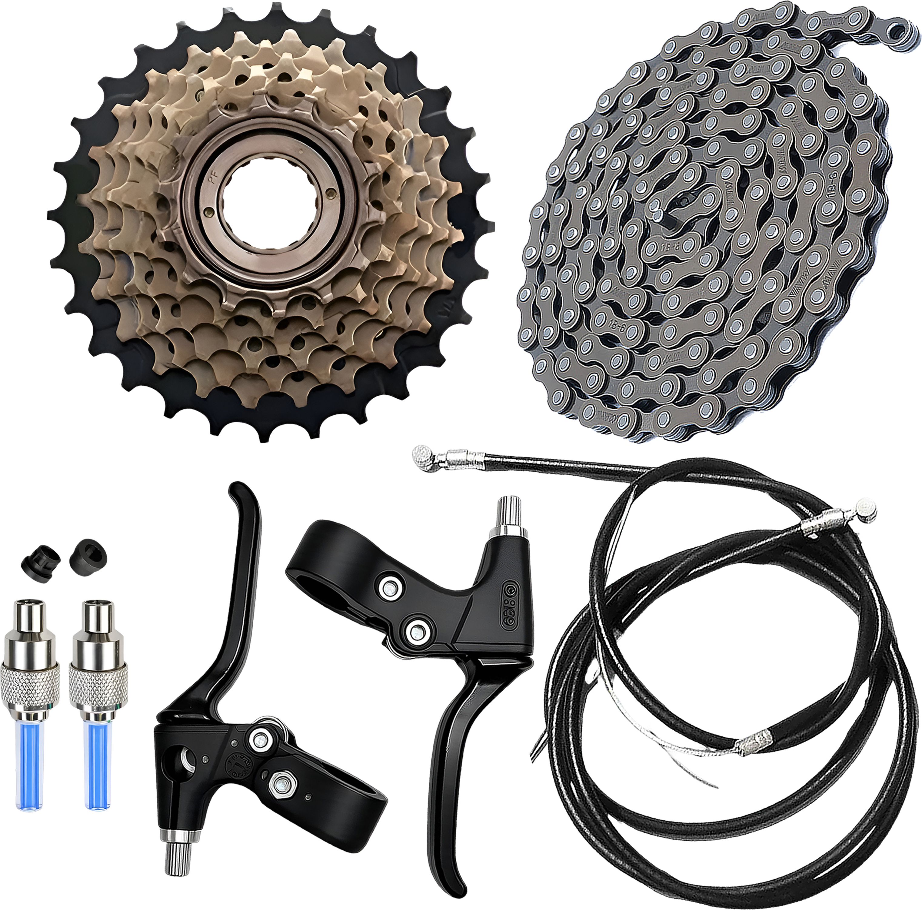razaiq Bicycle 7 Speed Gear Set, Disc Brake Cable Kit & LED Rim Valve Caps Bicycle Brake Disk-picture-40