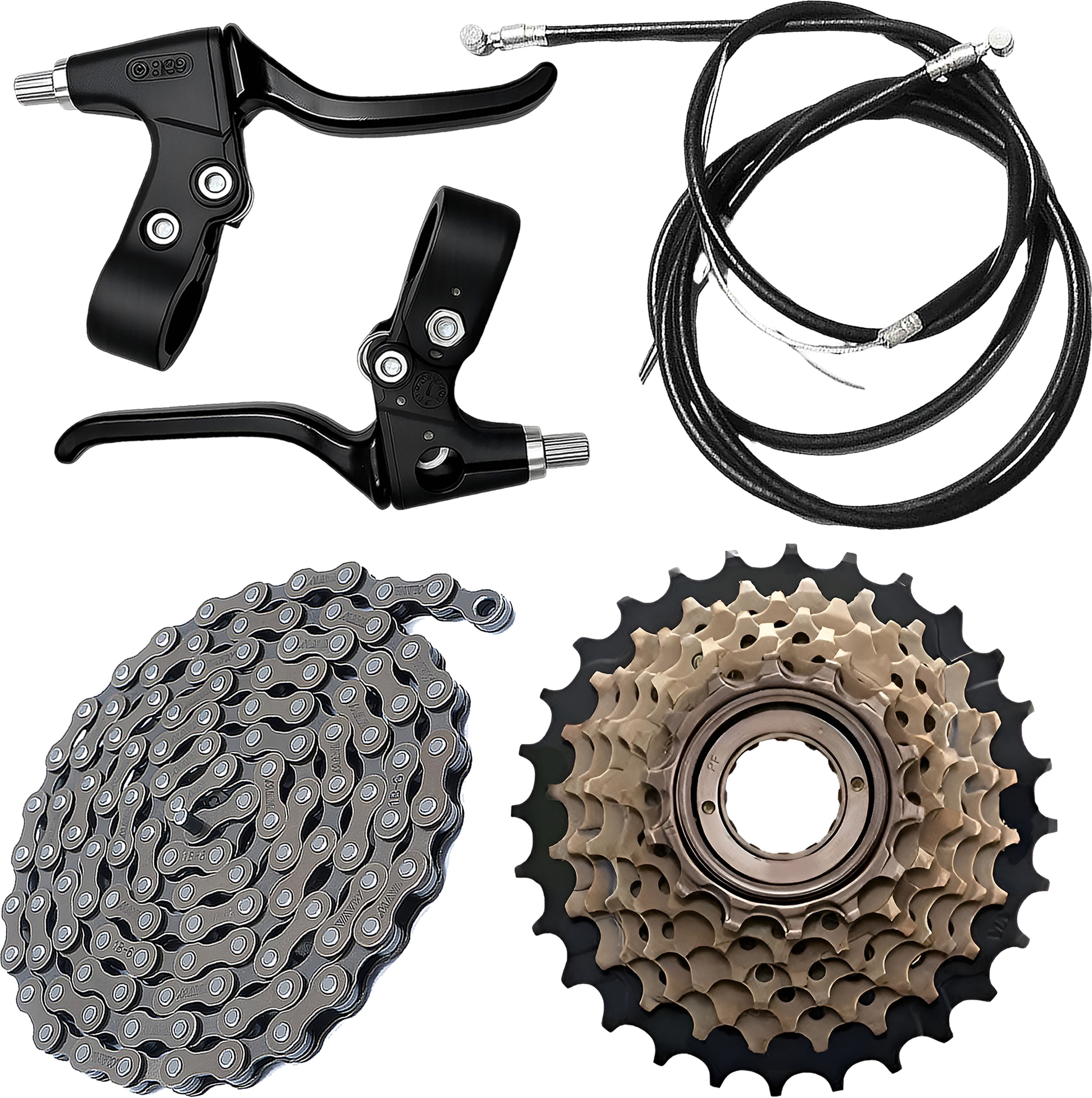 razaiq Universal 7 Speed Cycle Cassette with Chain & Disc Brake Cable Set Bicycle Brake Disk-picture-10