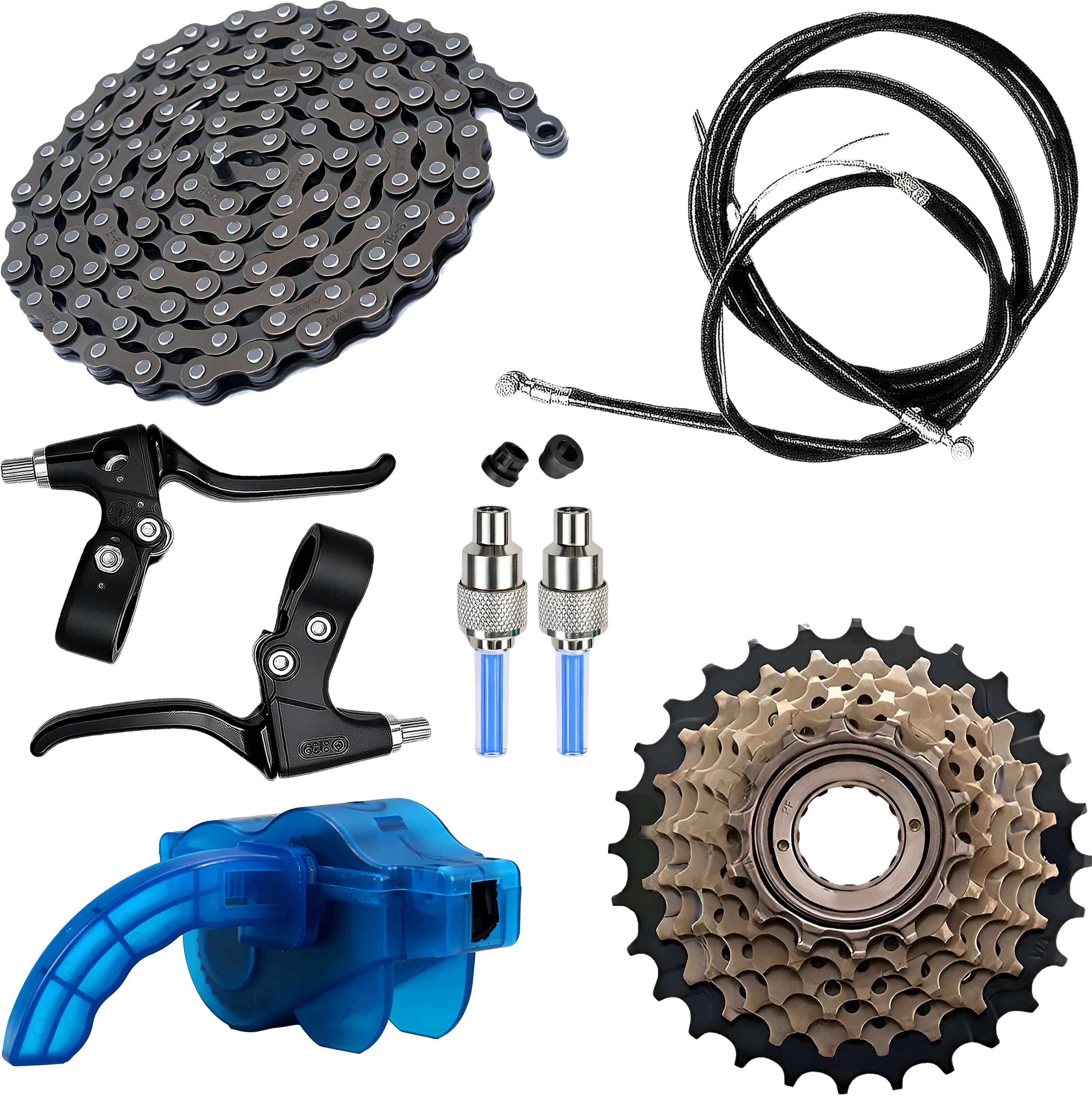 razaiq Bicycle Chain Washer Kit, 7 Speed Cassette, Chain & LED Valve Caps Bicycle Brake Disk-picture-33