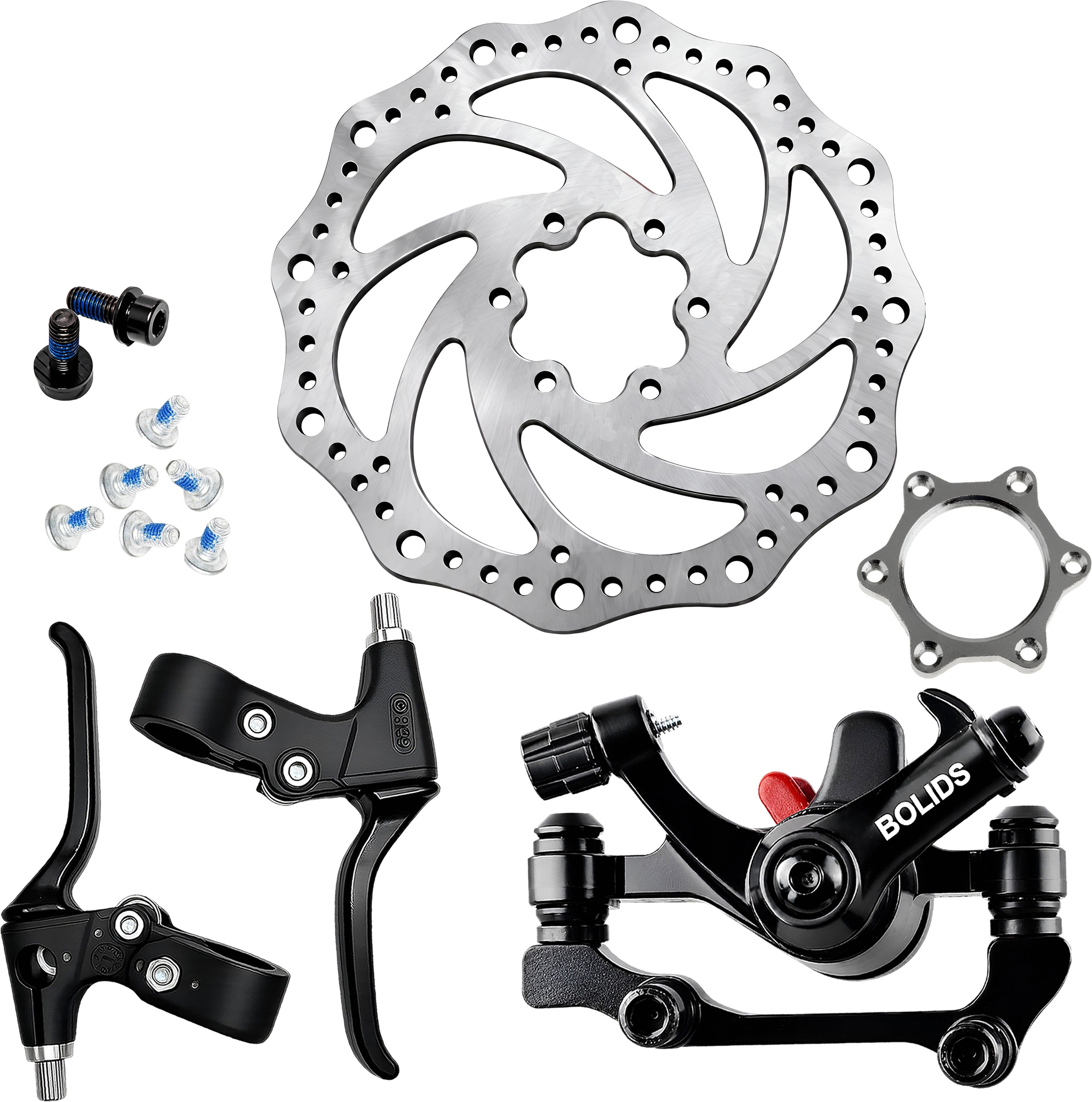 razaiq Bicycle Mechanical Brake Kit with 160mm Disc, Lever & Hub Nut Set Bicycle Brake Disk-picture-13