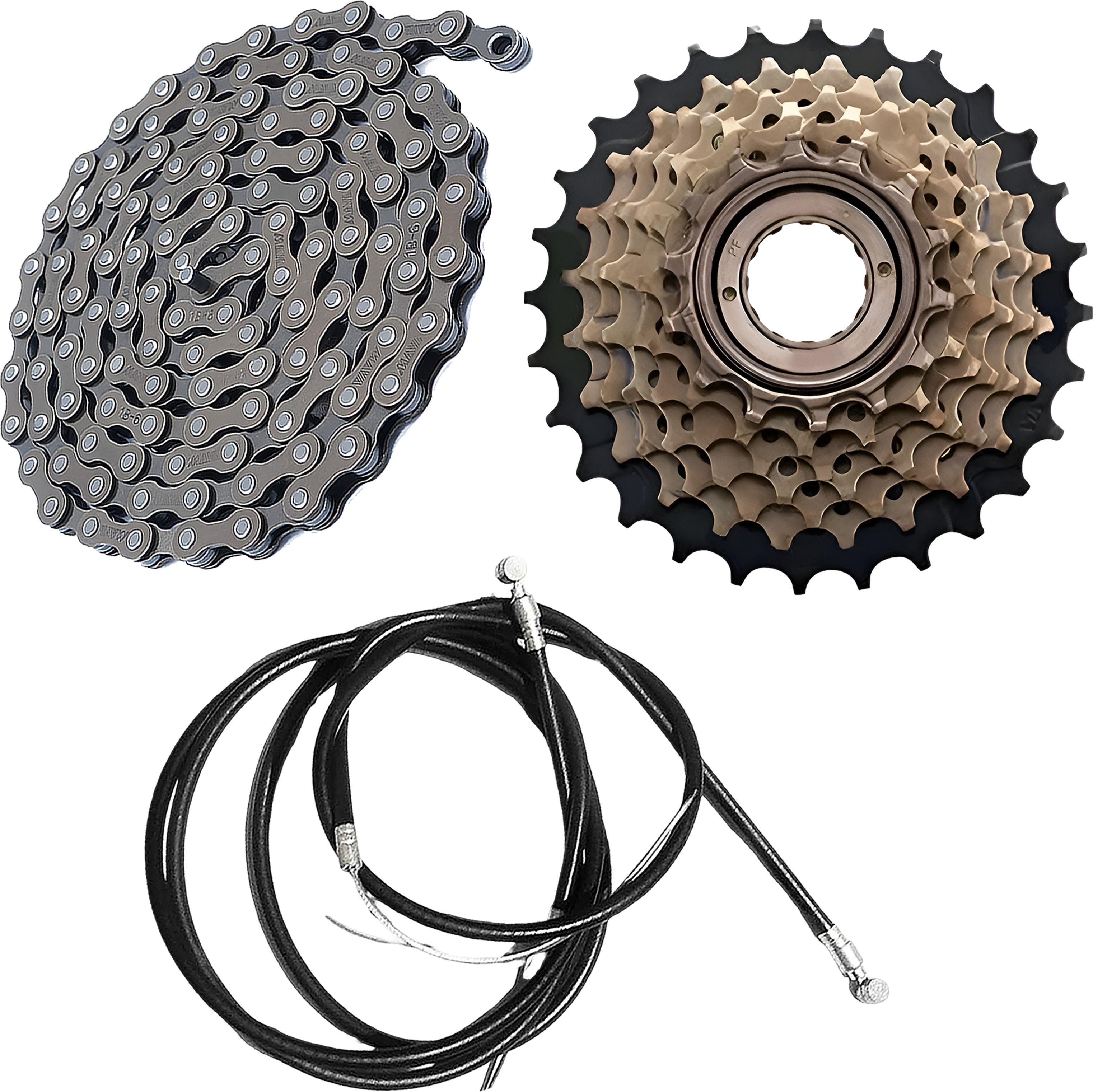 razaiq Cycle 7 Speed Gear Set with Rear Changer, Chain & Brake Wire Kit Bicycle Brake Disk-picture-18