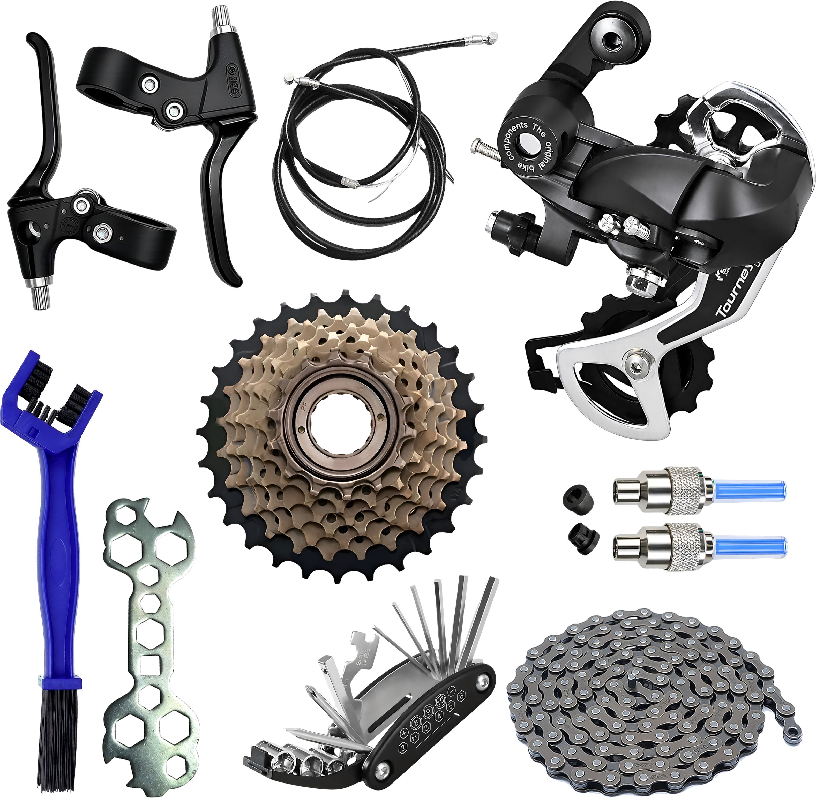 razaiq Bicycle Maintenance Combo Rear Derailleur Freewheel Chain Valve Cap Repair Kit Bicycle Brake Disk-picture-13