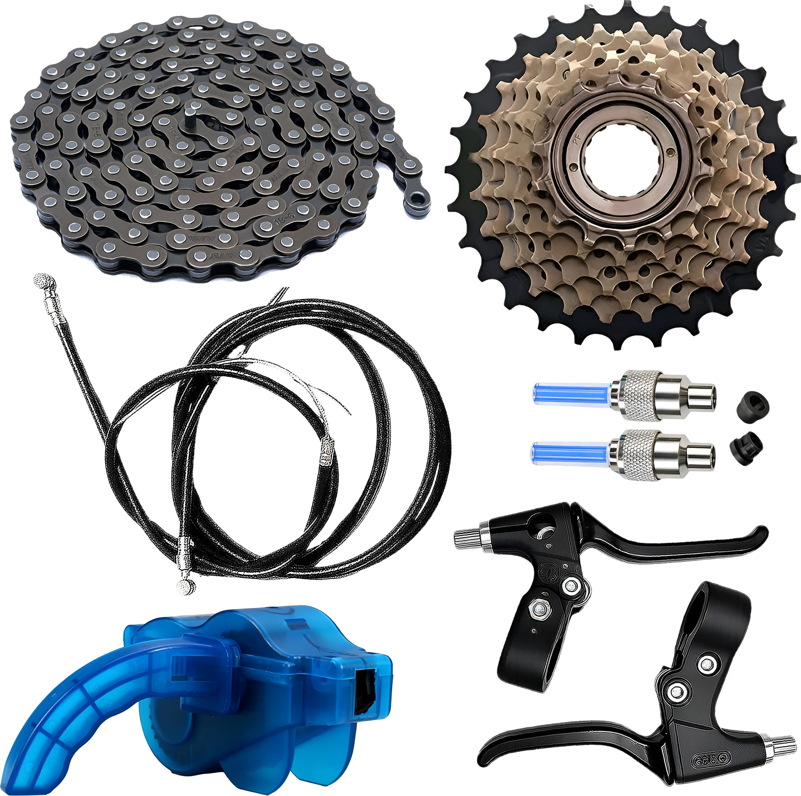 razaiq Bicycle Chain Cleaning Kit with Disc Brake Lever & LED Valve Cap Lights Bicycle Brake Disk-picture-11