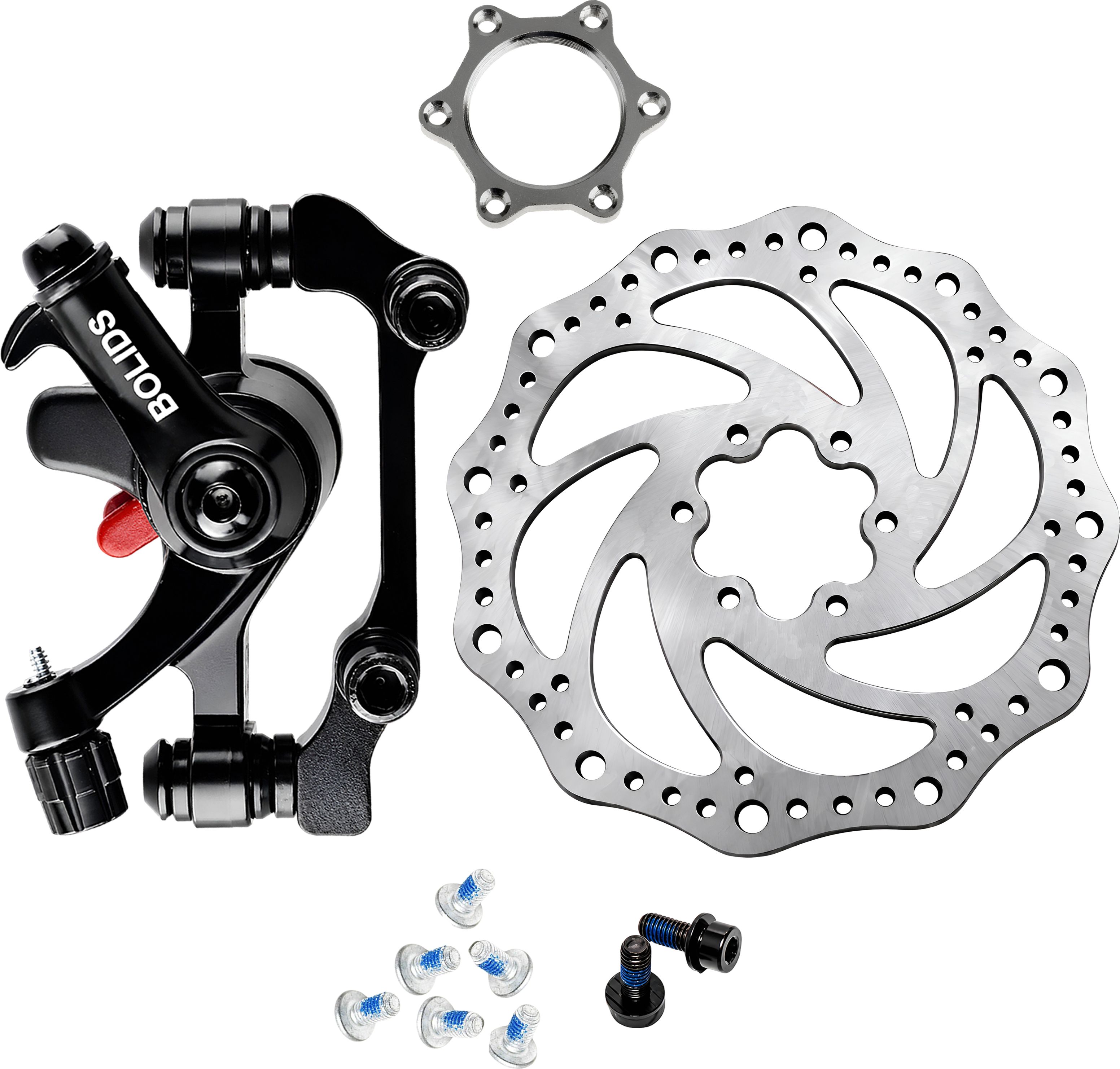 razaiq 160mm Bicycle Disc Rotor, Brake Caliper & Freewheel Threaded Hub Nut Kit Bicycle Brake Disk-picture-37