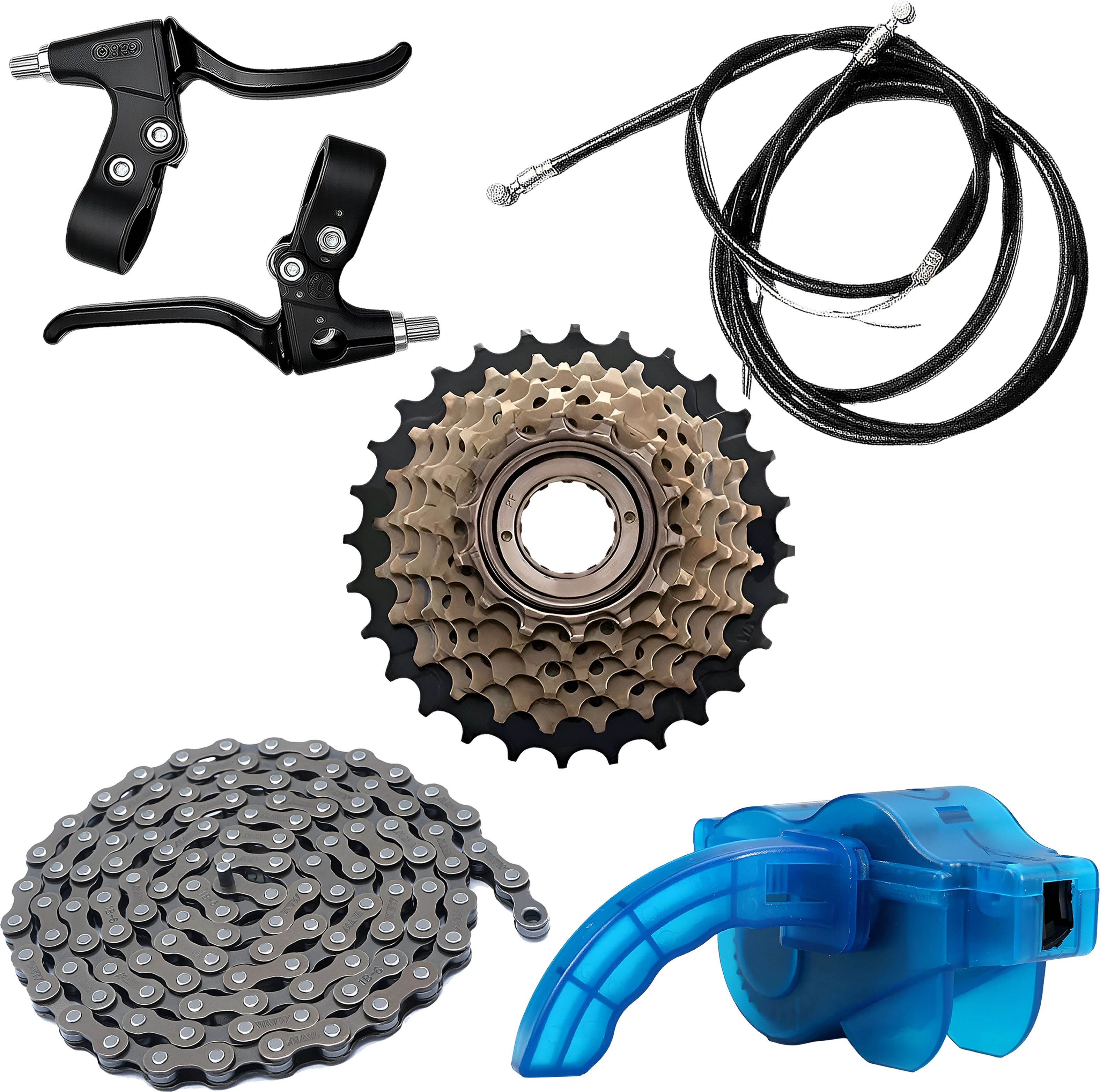 razaiq Bicycle Chain Cleaning Kit with 116 Link Chain, Cassette & Brake Lever Set Bicycle Brake Disk-picture-26