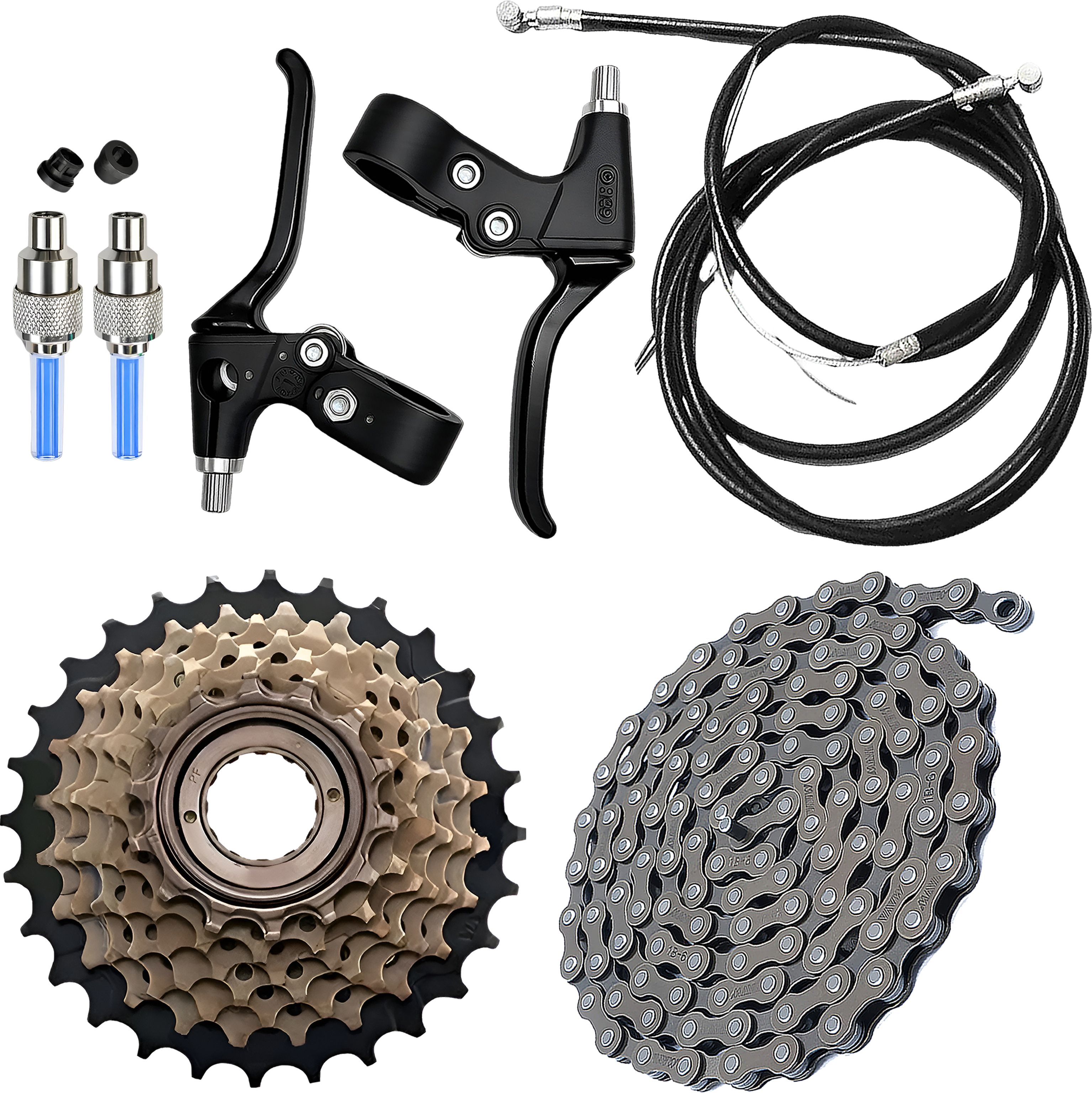 razaiq 14-28T Cassette, Bicycle Chain, Brake Lever Set & LED Tyre Valve Lights Bicycle Brake Disk-picture-44