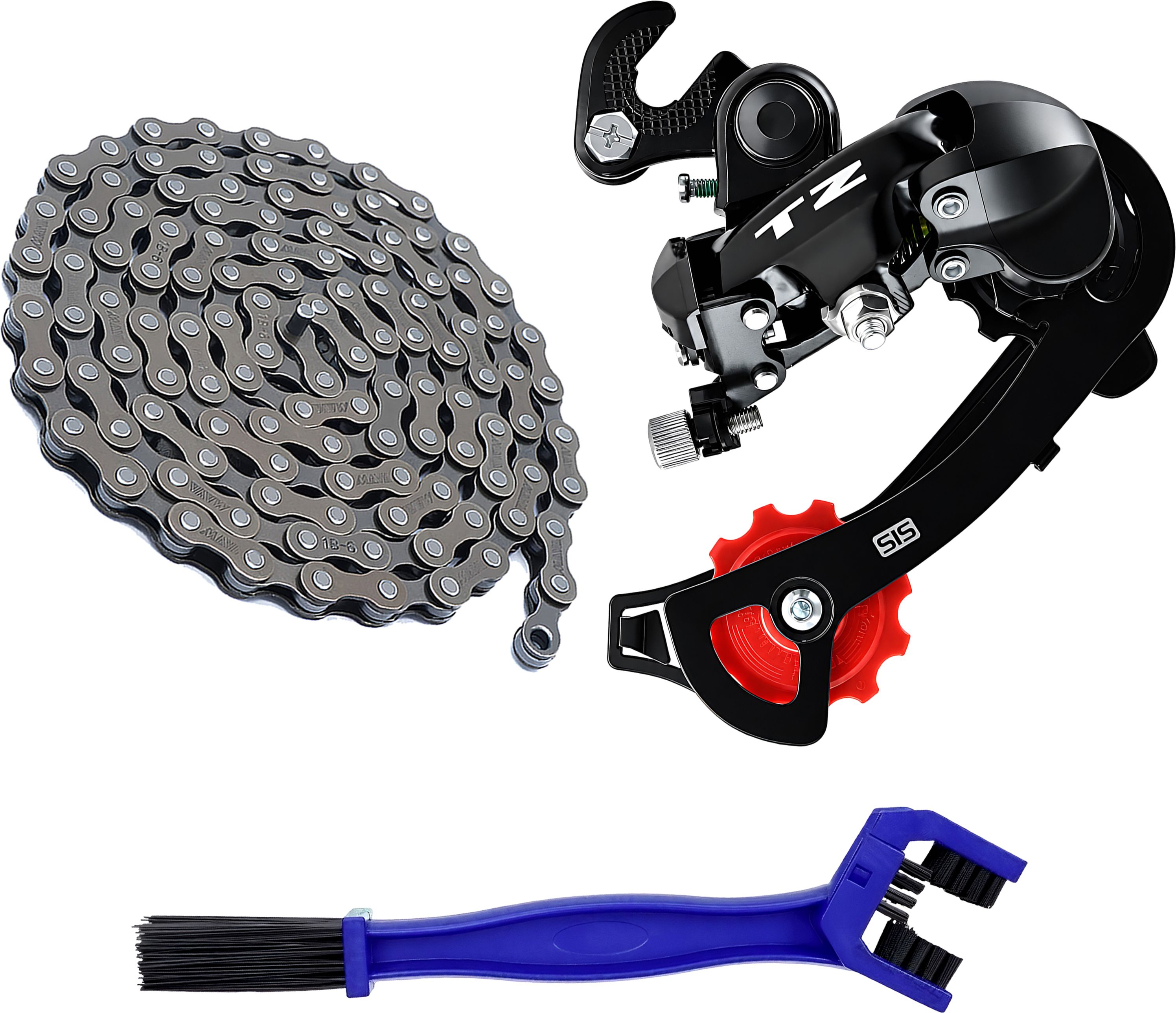 razaiq Rear Derailleur TZ Tourney 6/7 Speed with Chain Cleaner Brush Cycle Repair Kit Bicycle Brake Disk-picture-23