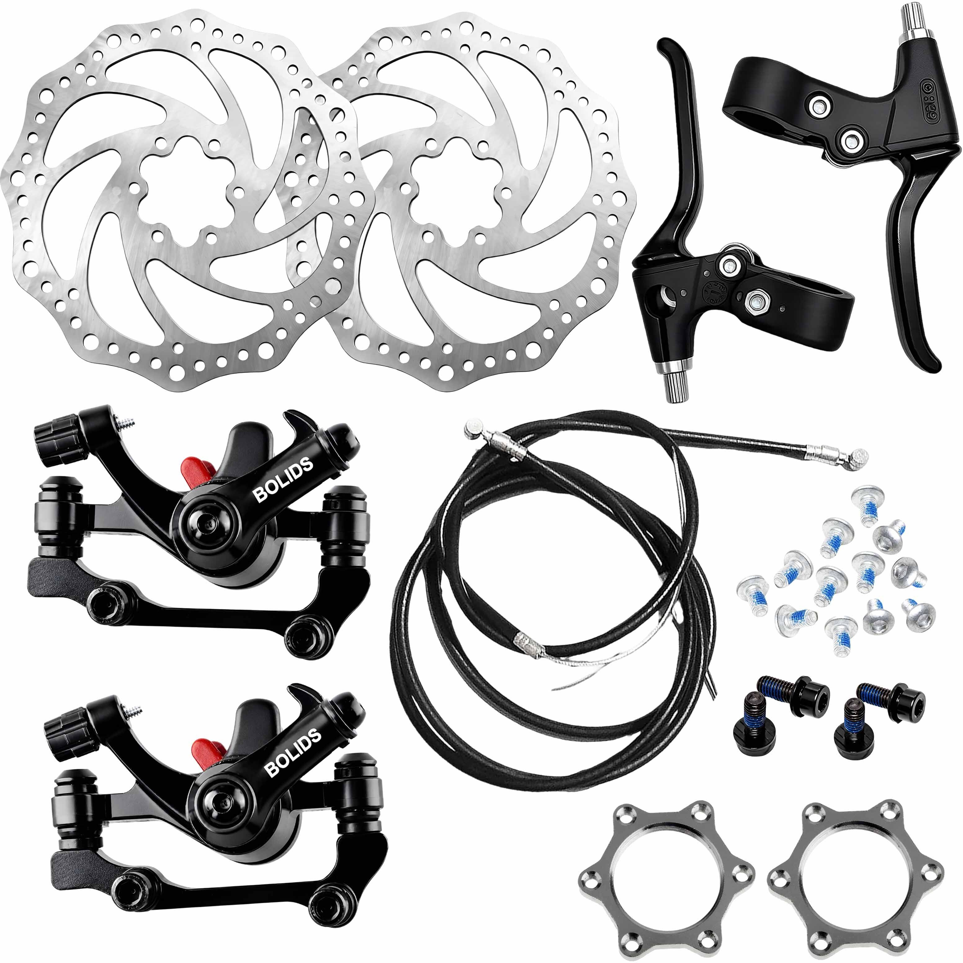 razaiq Front Rear Cycle Disc Brake Set, 160mm Disc, Lever Cable & Hub Nut Kit Bicycle Brake Disk-picture-23