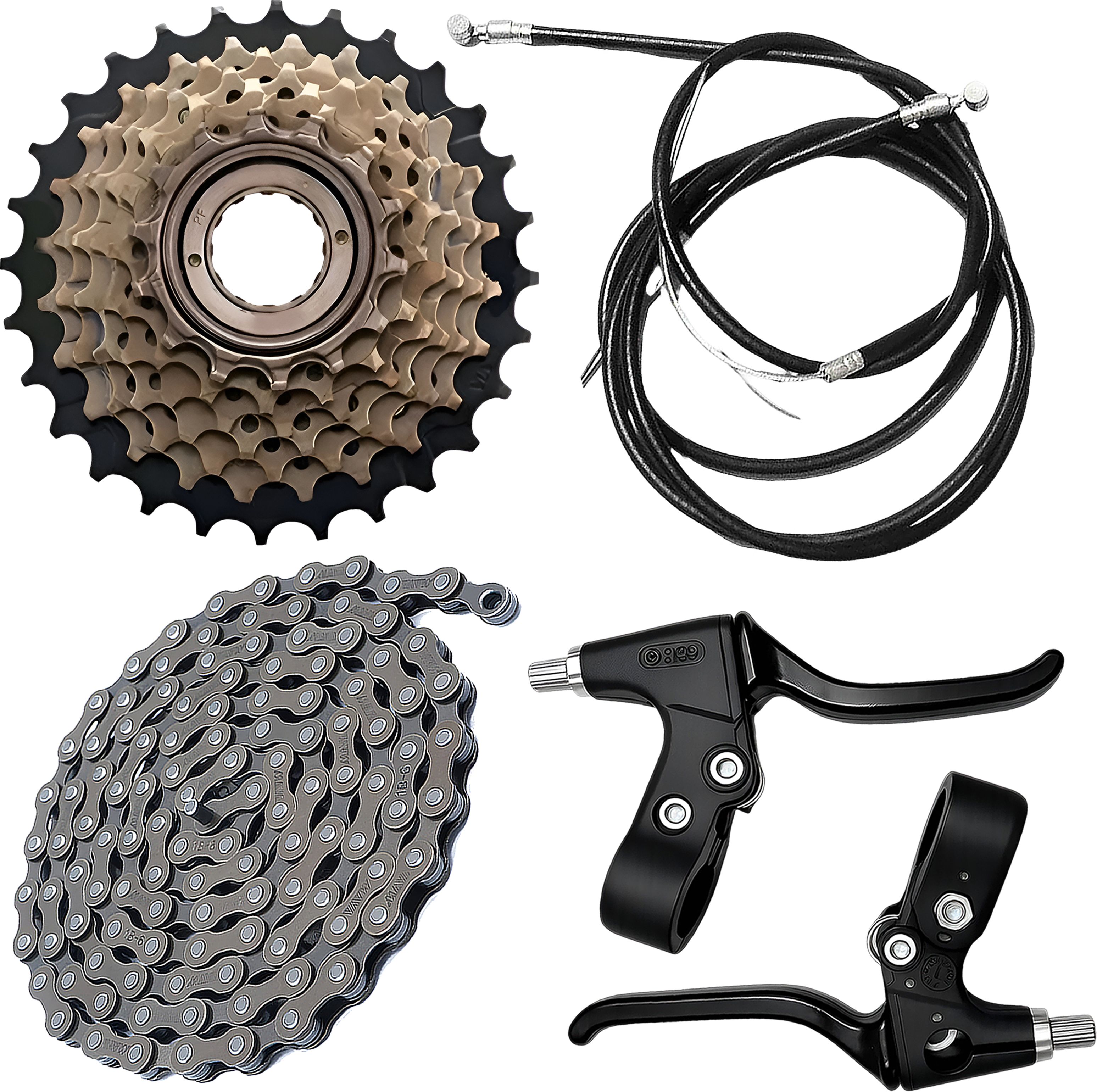 razaiq Cycle 7 Speed Gear Kit with Cassette, Chain & Disc Brake Lever Cable Set Bicycle Brake Disk-picture-22