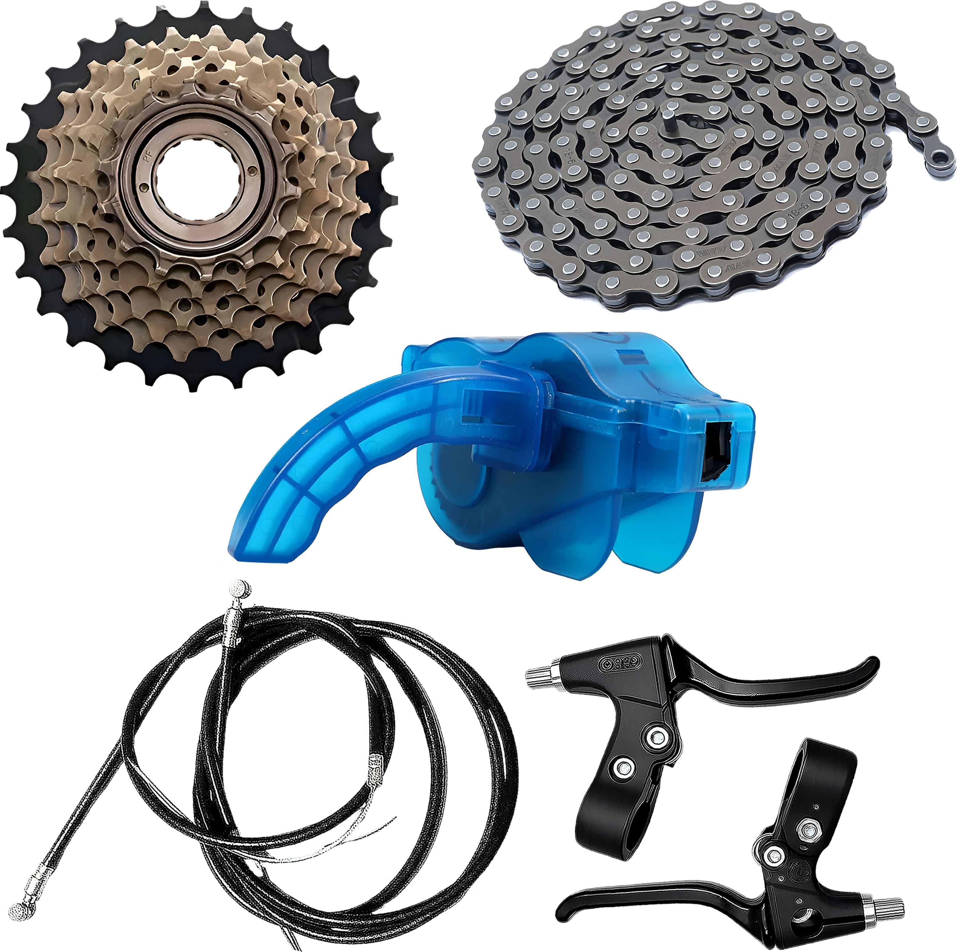 razaiq Bicycle Chain Cleaner Set with 7 Speed Cassette & Brake Lever Cable Wire Bicycle Brake Disk-picture-25