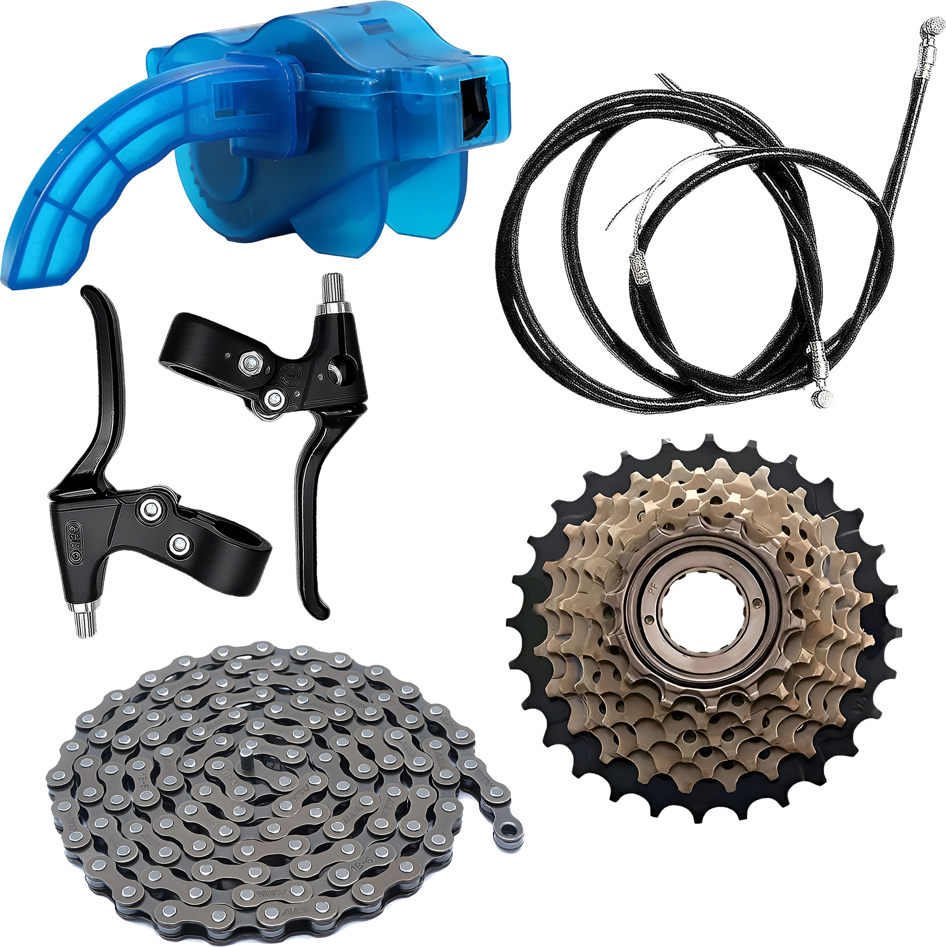 Cycle Chain Scrubber with 116 Link Chain & Disc Brake Lever Wire Set Bicycle Brake Disk-image-15