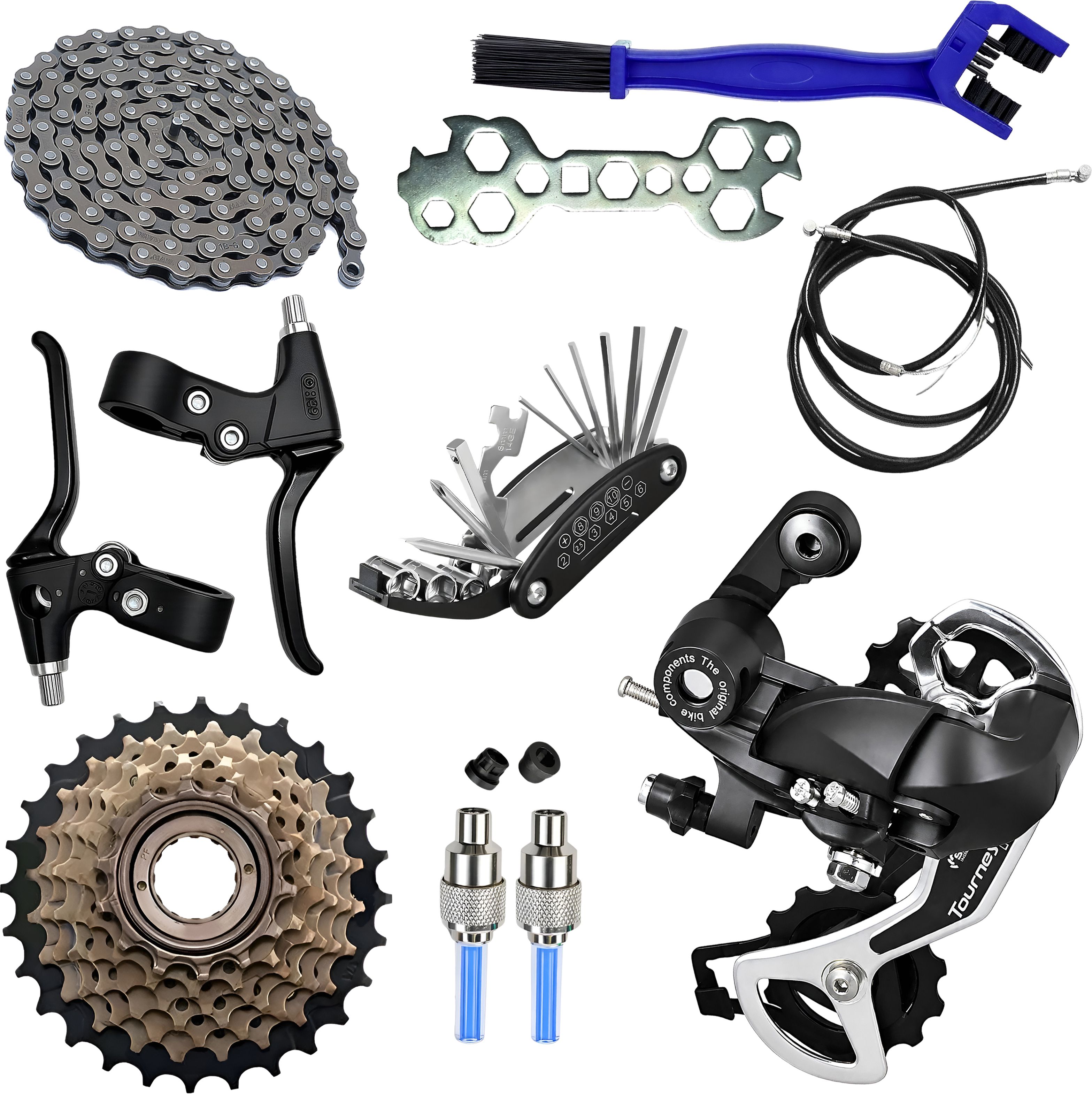 razaiq Cycle Multi Function Repair Kit Rear Gear Freewheel Chain Valve Cap Combo Bicycle Brake Disk-picture-39