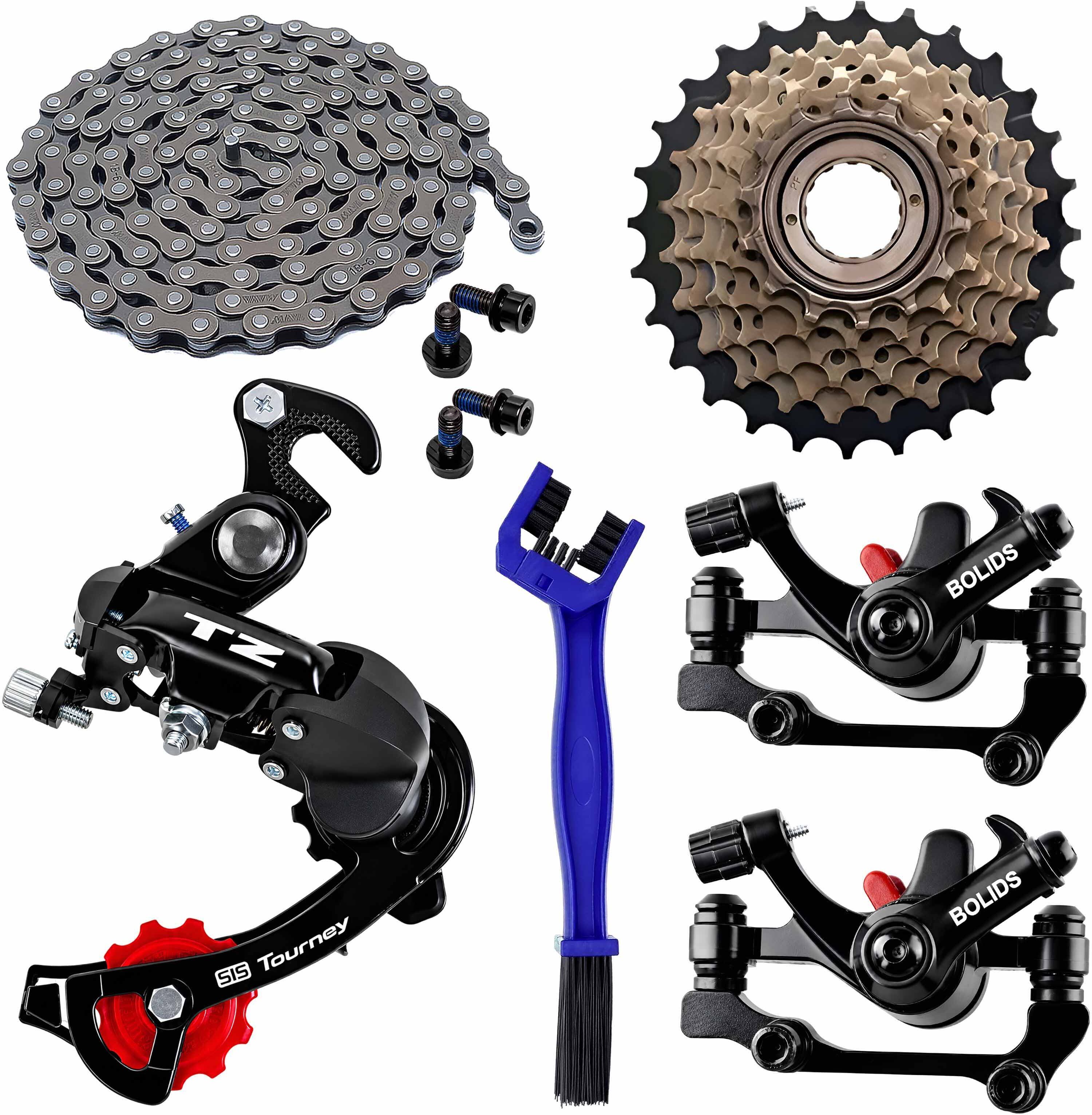 razaiq Rear Derailleur TZ Tourney with Disc Brake Chain Freewheel Repair Kit Set Bicycle Brake Disk-picture-38