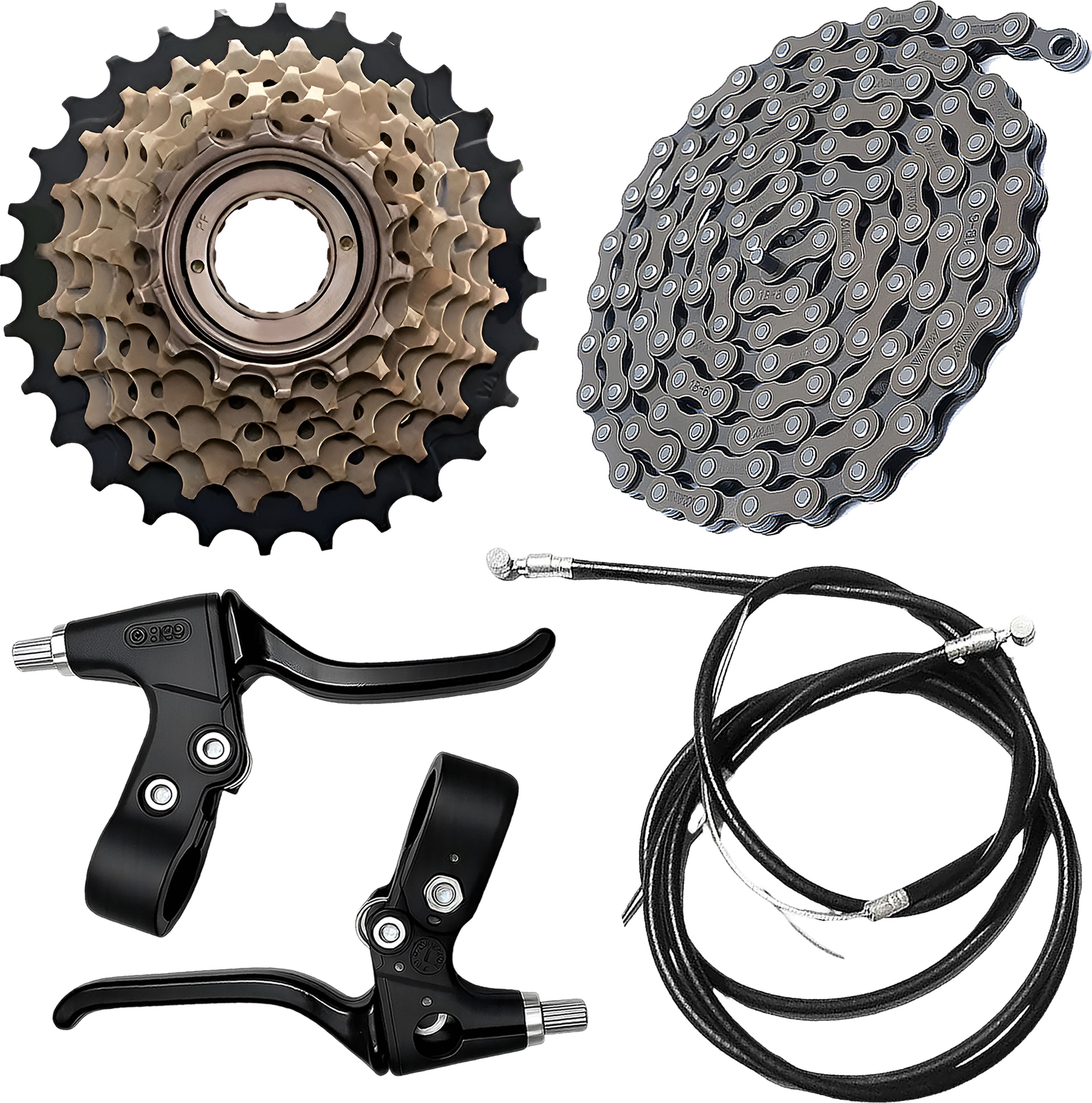 razaiq Universal Cycle Drivetrain Kit with Cassette, Chain & Disc Brake Set Bicycle Brake Disk-picture-12