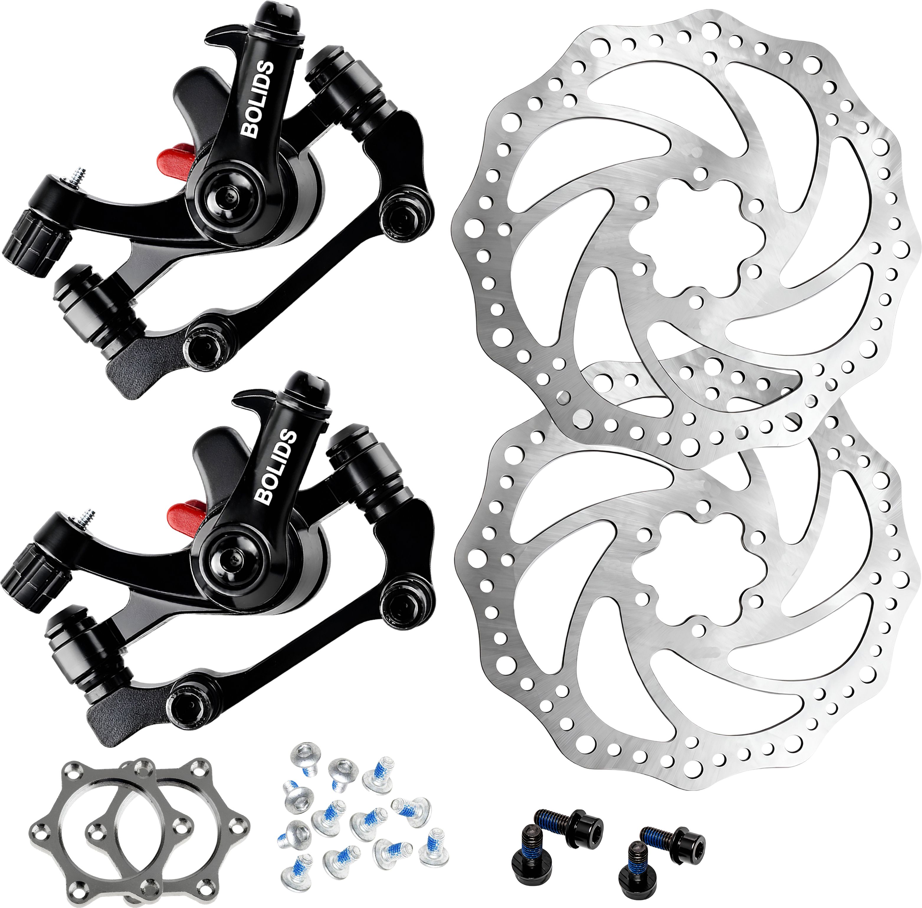 razaiq 2 Set Bicycle Brake Kit with 160mm Stainless Rotors & Black Calipers Bicycle Brake Disk-picture-15